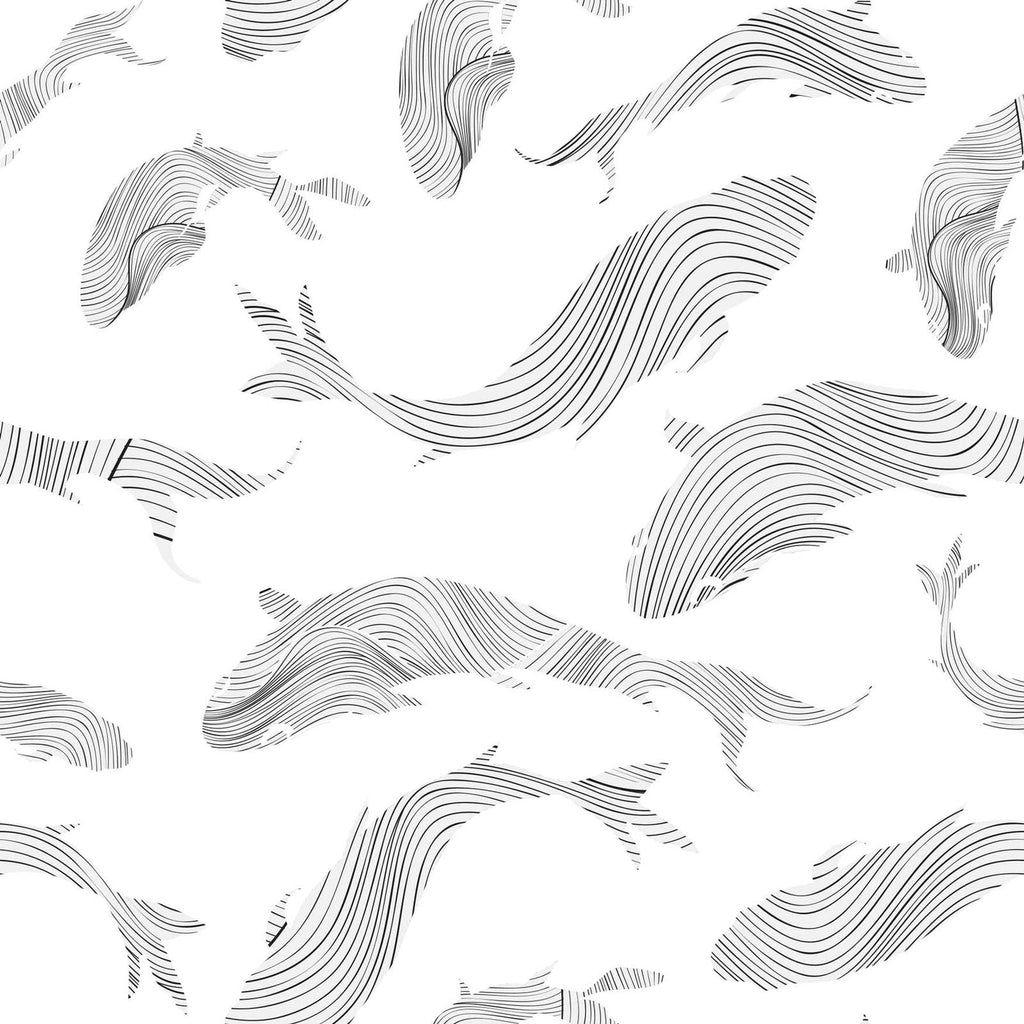 Fish in the Sea Peel and Stick Wallpaper, Removable Wallpaper, Traditional Wallpaper | DeccoPrint