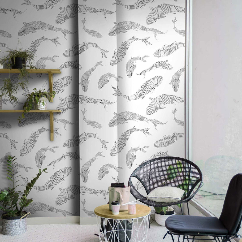 Fish in the Sea Peel and Stick Wallpaper, Removable Wallpaper, Traditional Wallpaper | DeccoPrint