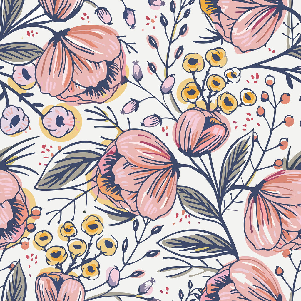 Floral Blooms Wallpaper - DeccoPrint