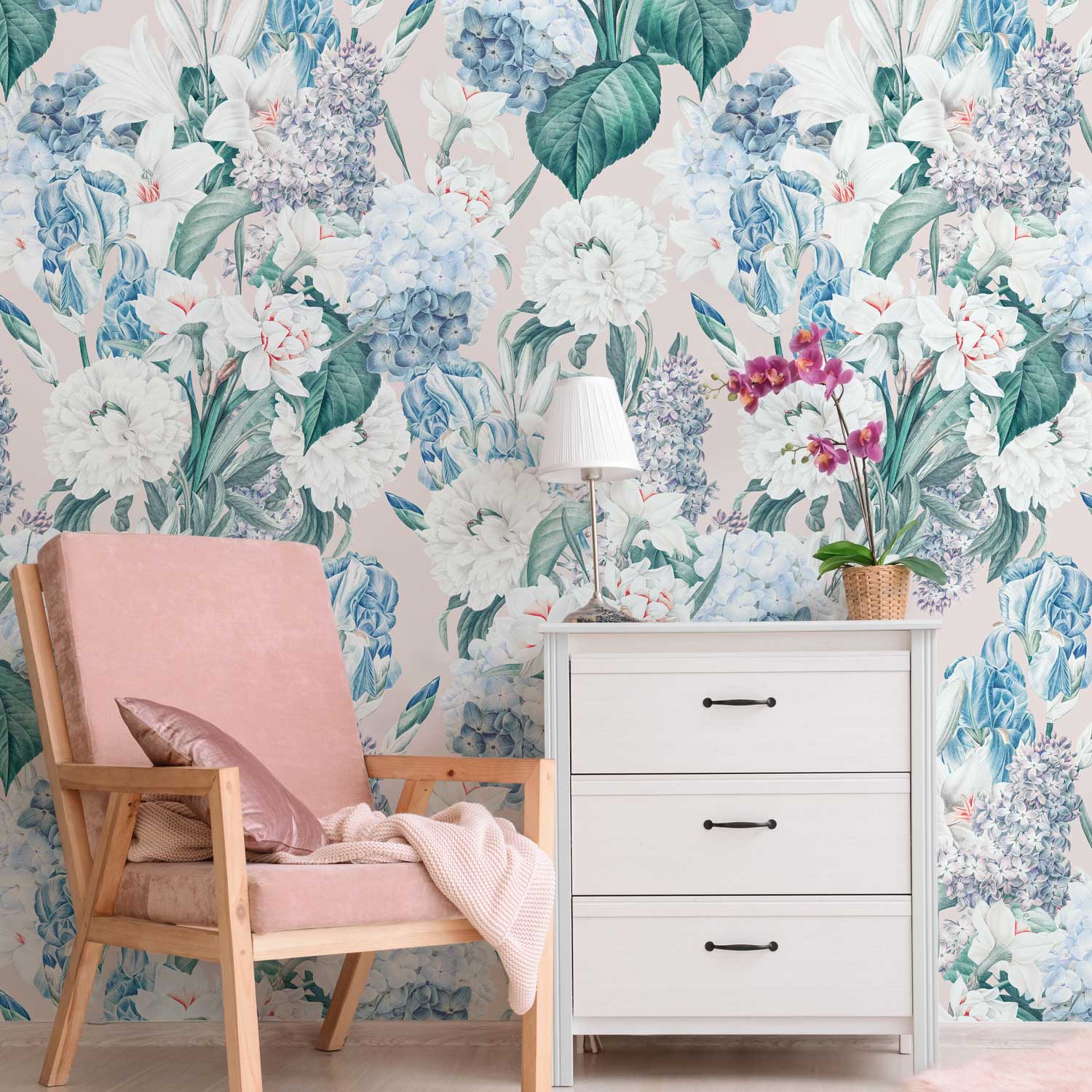 Floral Milkshake Wallpaper - DeccoPrint