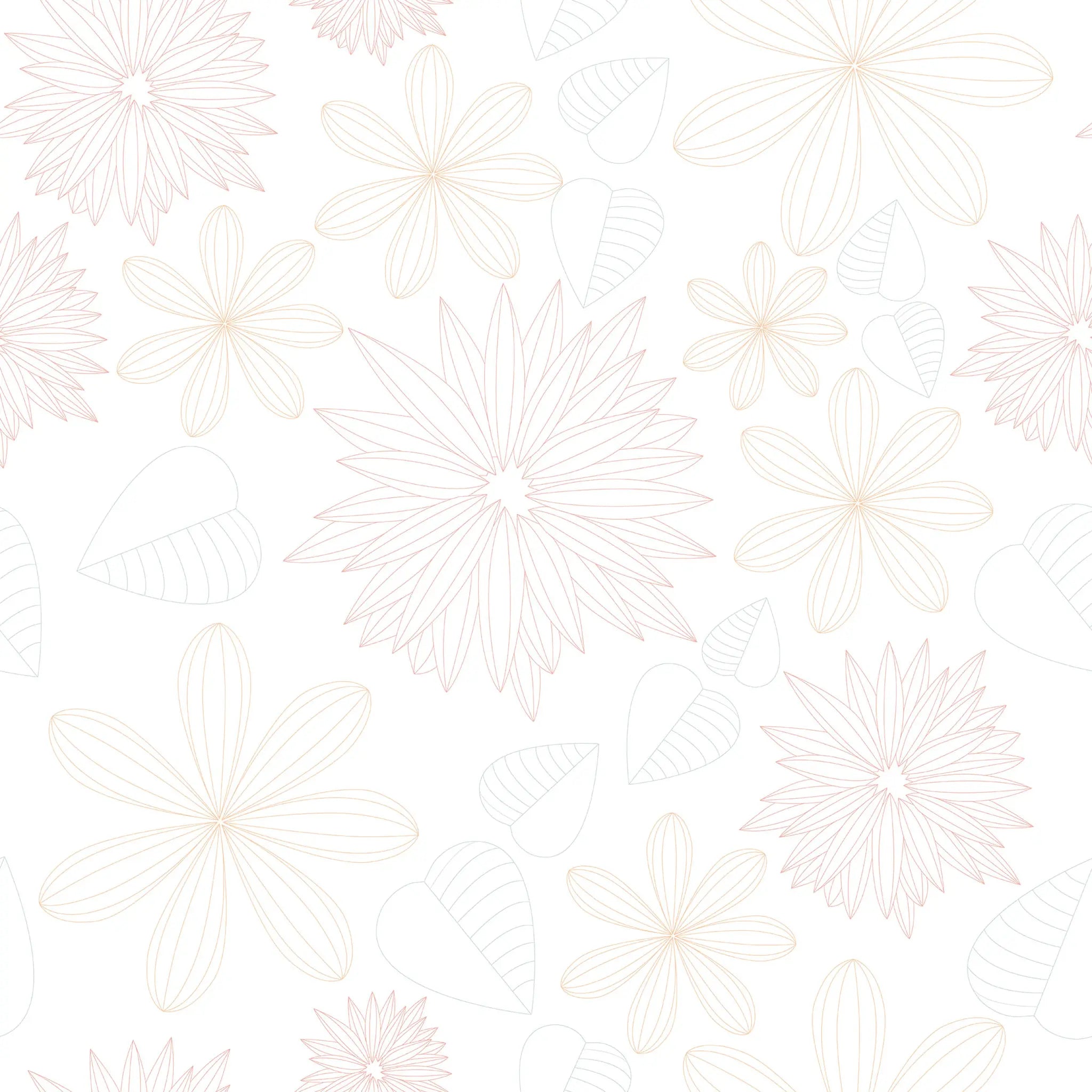 Pattern of white flowers on a white background