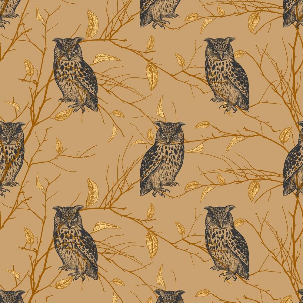 Forest Owls Wallpaper - DeccoPrint