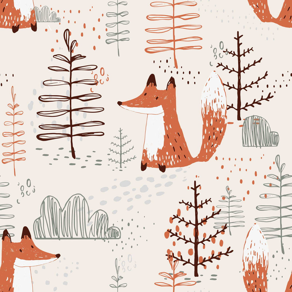 Fox in the Forest Wallpaper - DeccoPrint