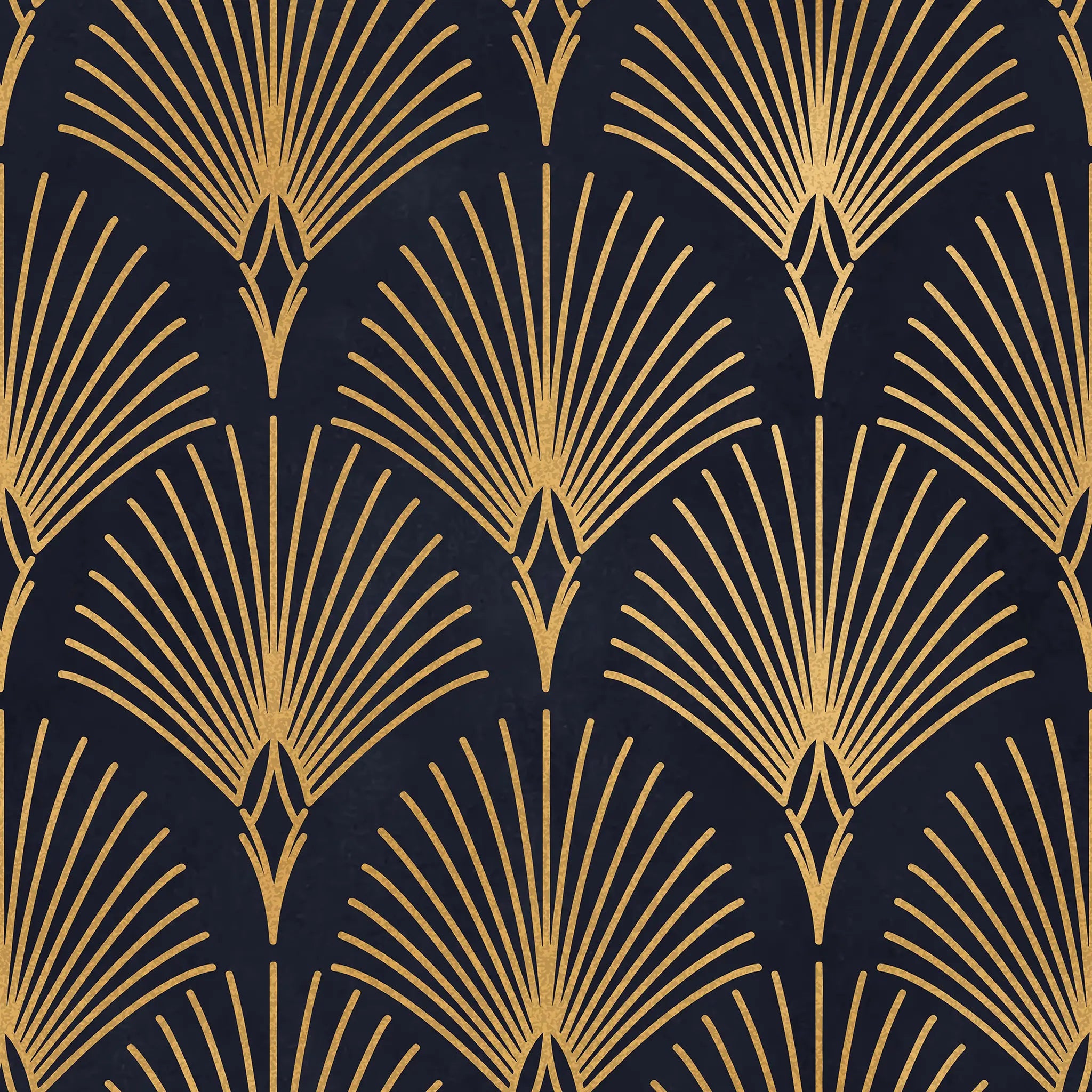 Gold geometric pattern on a black background