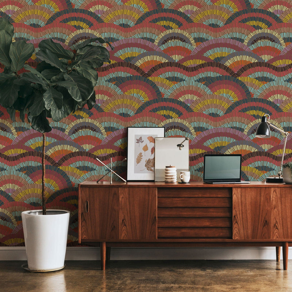 Geometric Embroidery Wallpaper - DeccoPrint