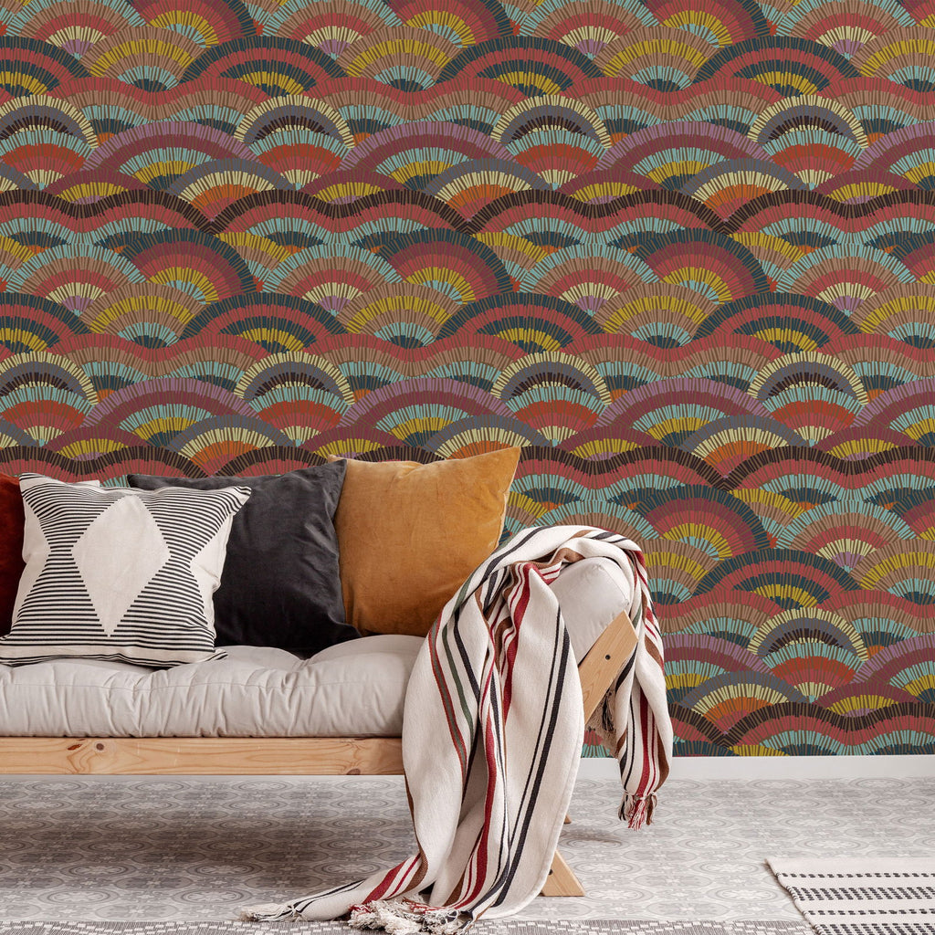 Geometric Embroidery Wallpaper - DeccoPrint