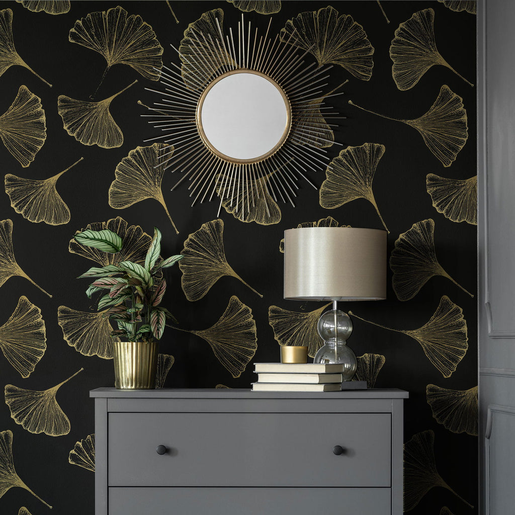 Ginkgo Leaves Wallpaper - DeccoPrint