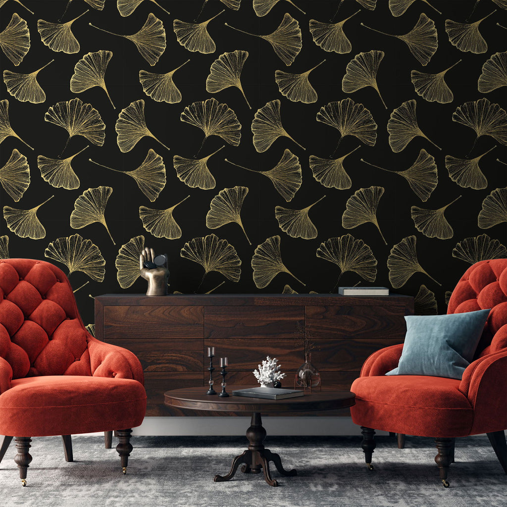 Ginkgo Leaves Wallpaper - DeccoPrint