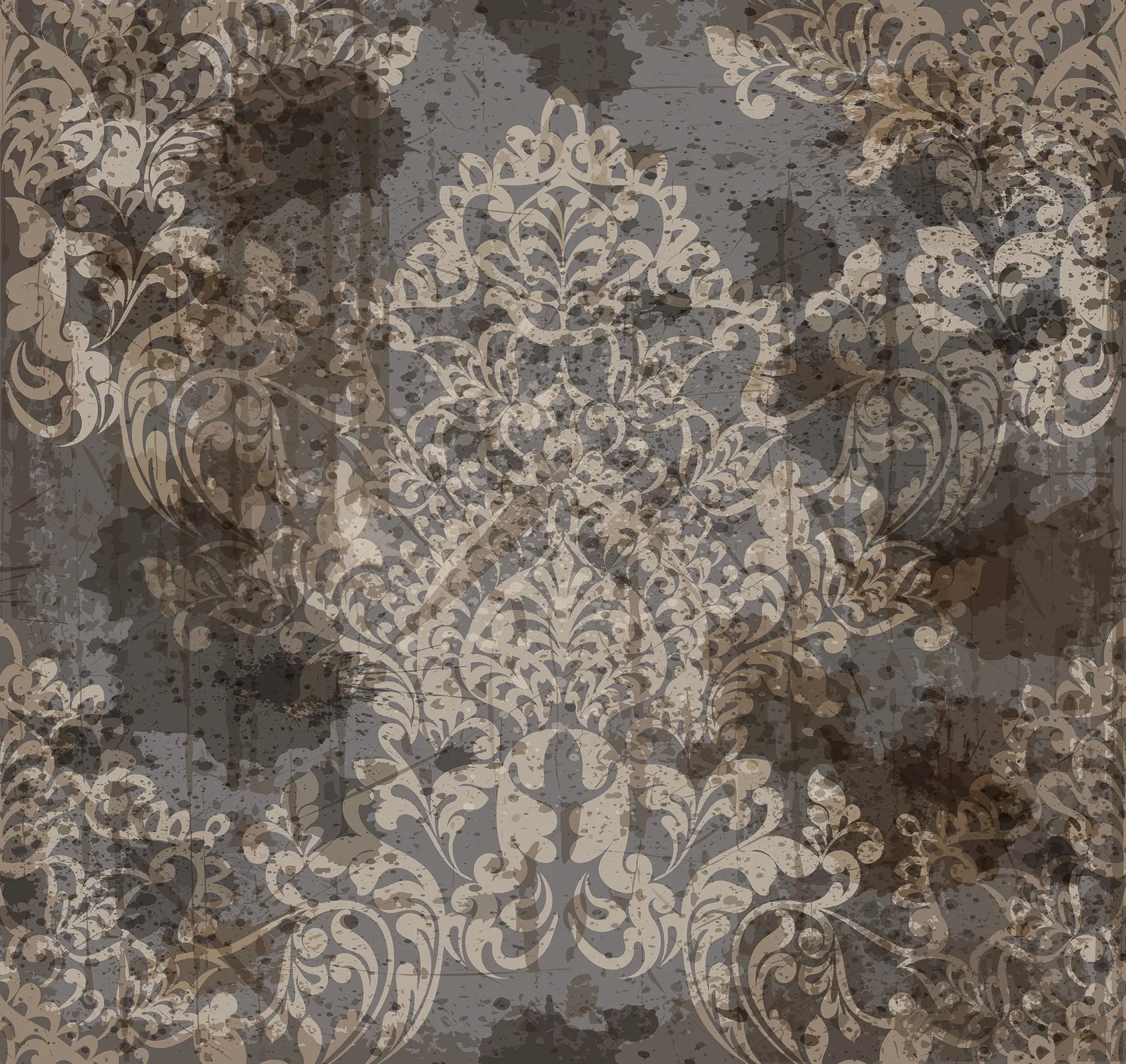 Decorative pattern with intricate designs on a textured background