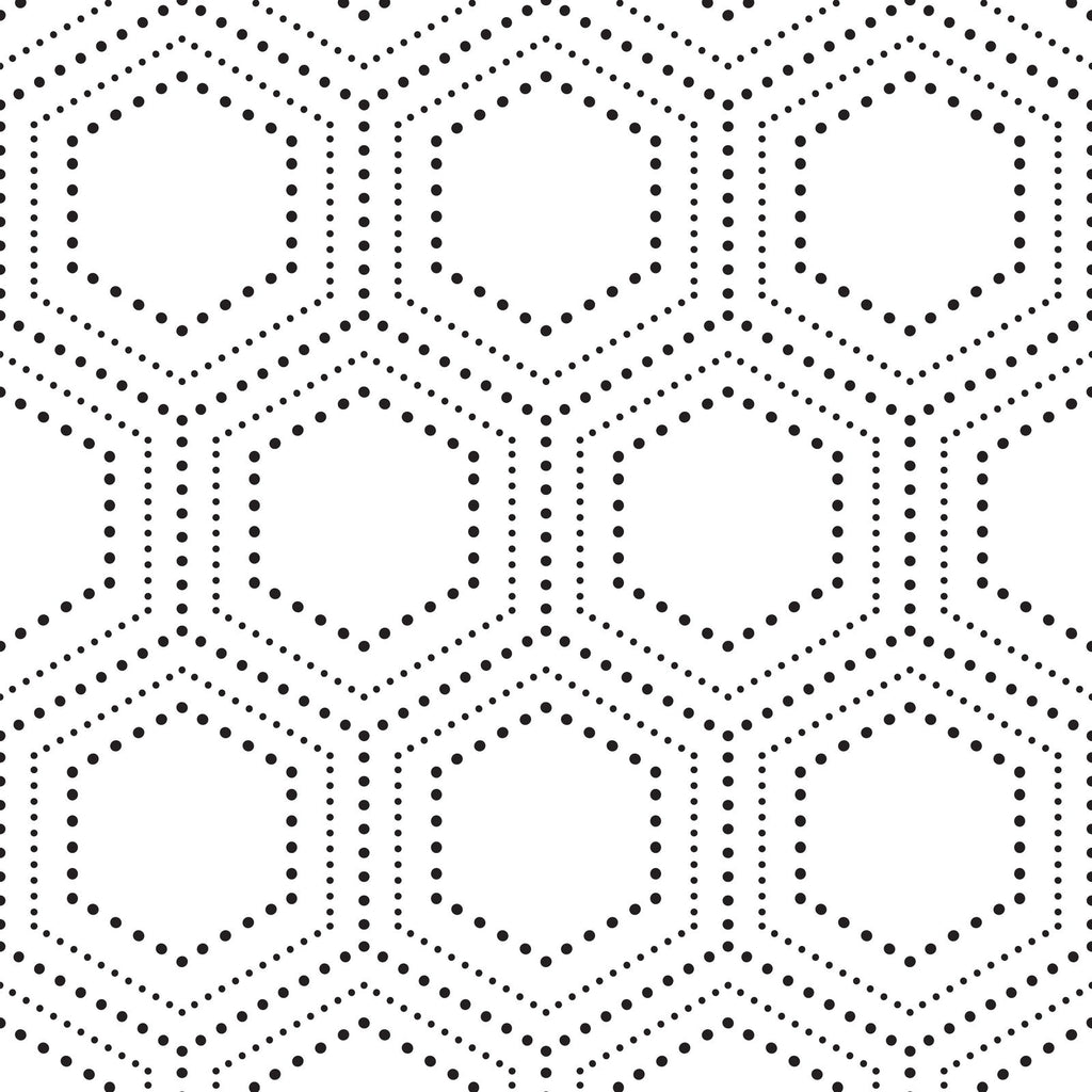 Hexagon Dots Wallpaper - DeccoPrint