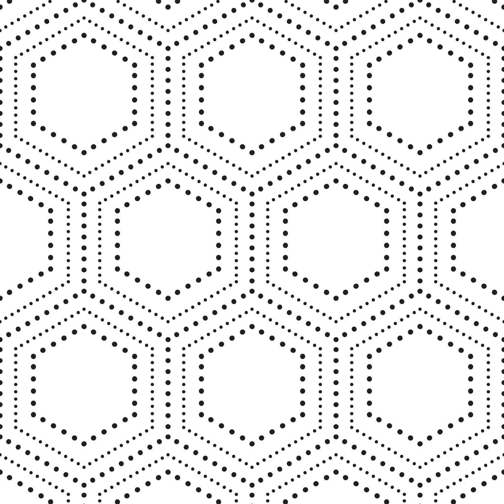 Hexagon Dots Wallpaper - DeccoPrint