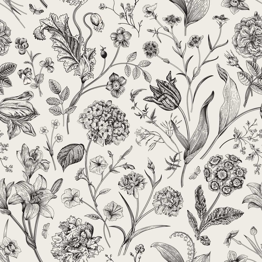 Historical Flowers Wallpaper - DeccoPrint