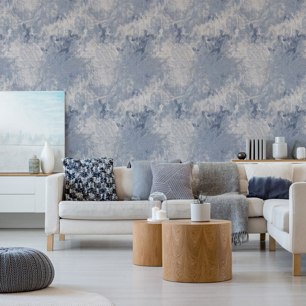 Indigo Chalk Wallpaper | DeccoPrint