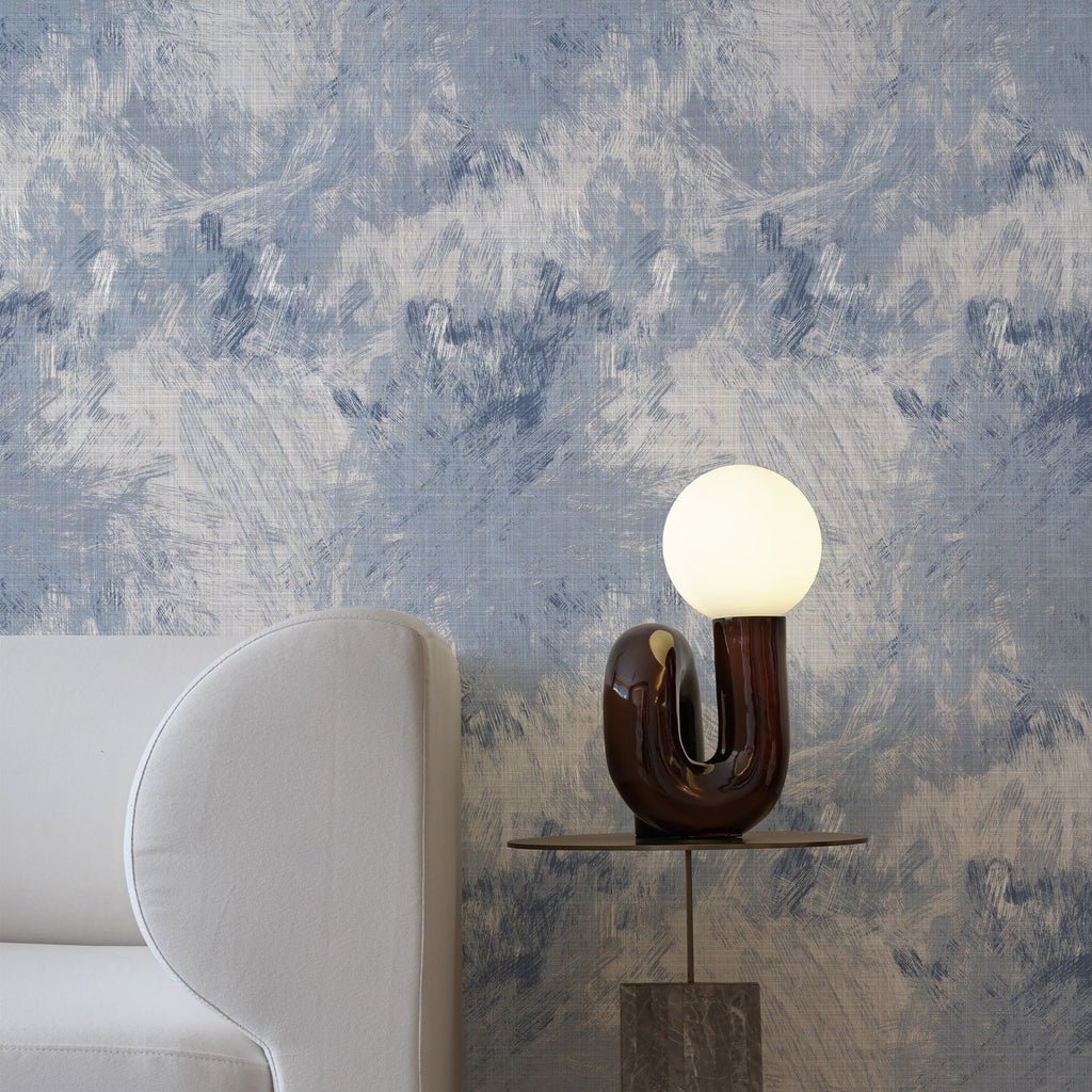 Indigo Chalk Wallpaper | DeccoPrint