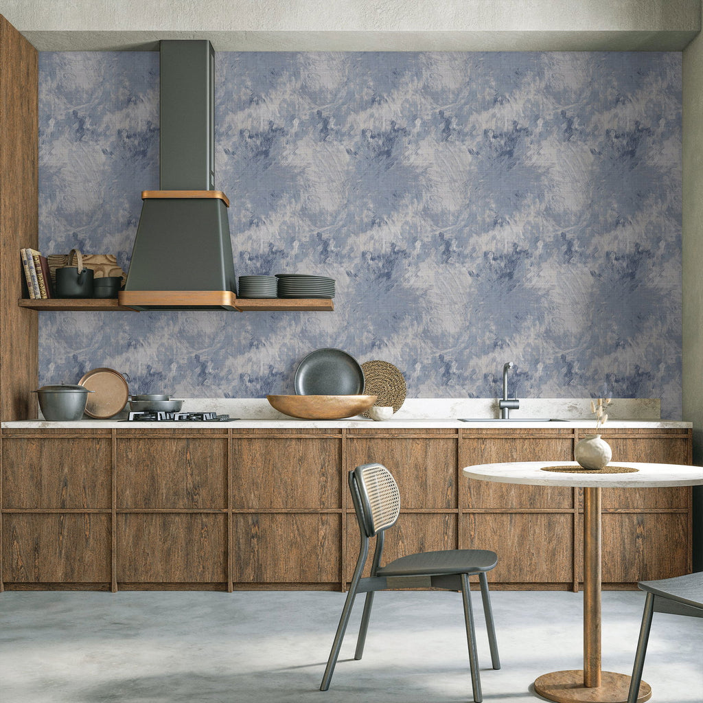 Indigo Chalk Wallpaper | DeccoPrint