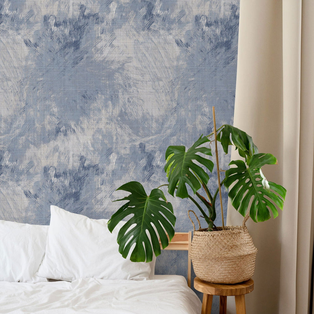 Indigo Chalk Wallpaper | DeccoPrint