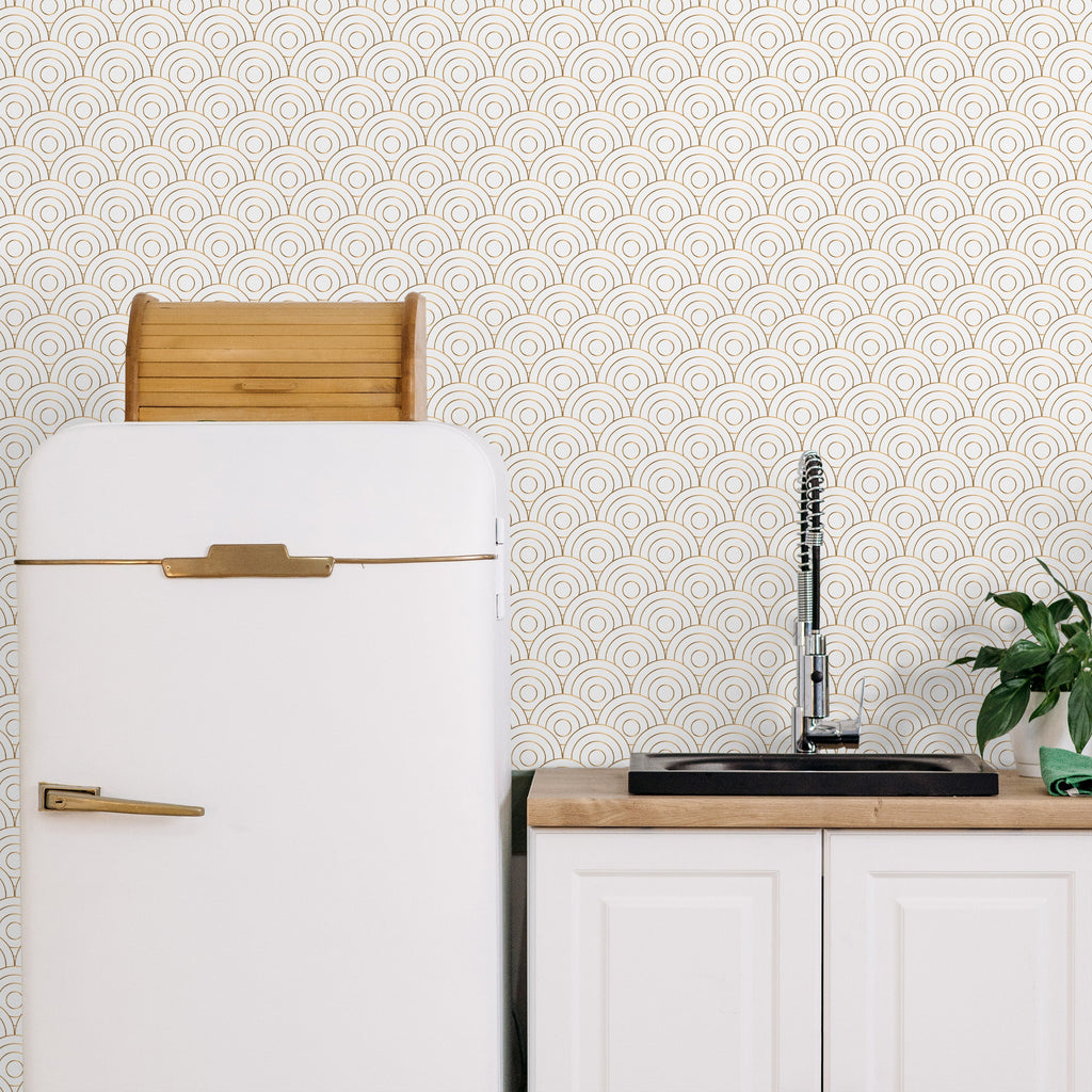 Deco Circles Peel and Stick Wallpaper, Removable Wallpaper, Traditional Wallpaper | DeccoPrint