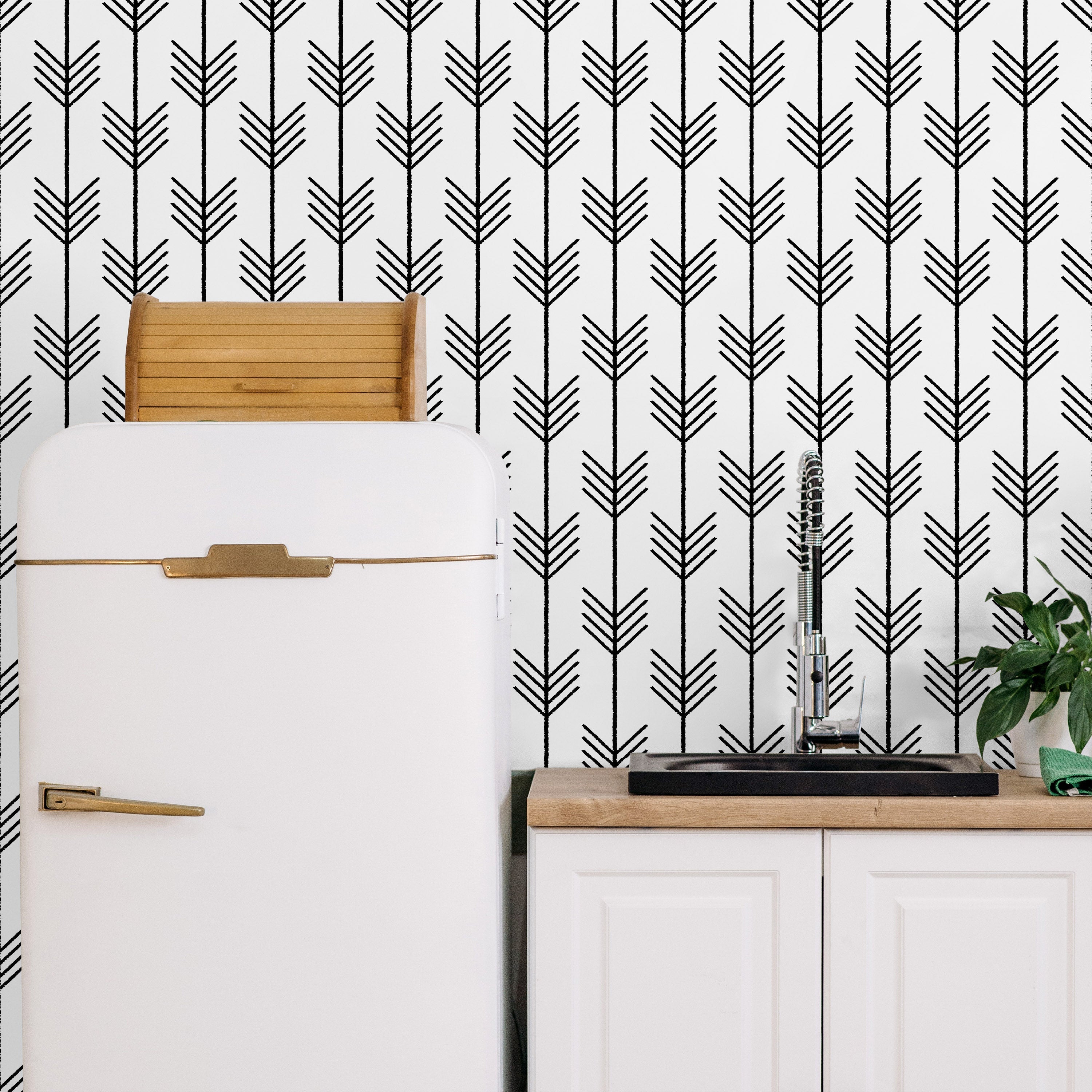 Precise Arrows Peel and Stick Wallpaper, Removable Wallpaper, Traditional Wallpaper | DeccoPrint