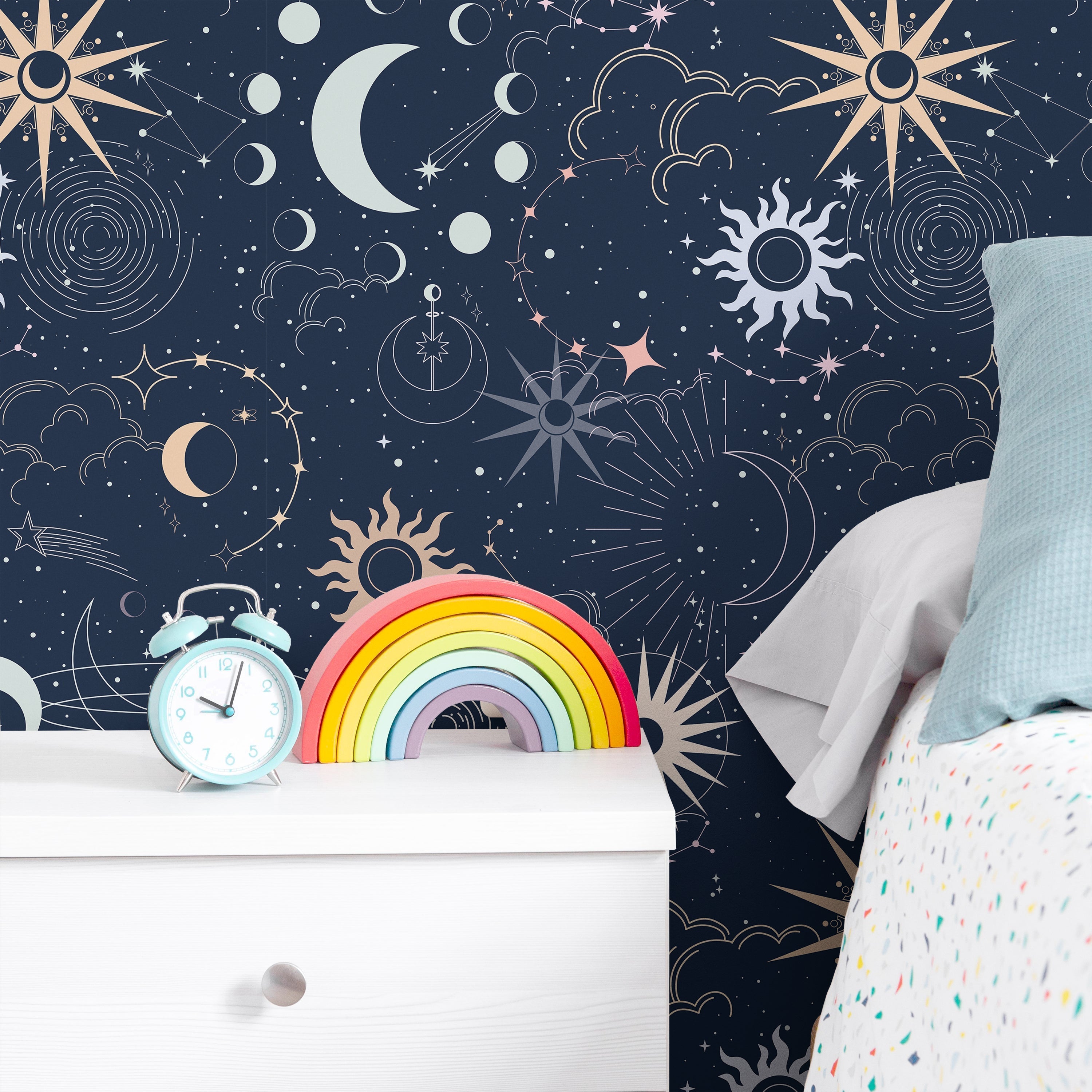 Among the Stars Peel and Stick Wallpaper, Removable Wallpaper, Traditional Wallpaper | DeccoPrint