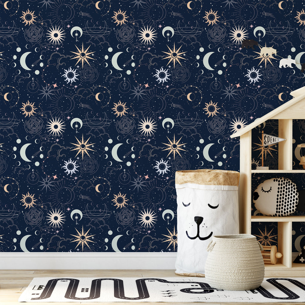 Among the Stars Peel and Stick Wallpaper, Removable Wallpaper, Traditional Wallpaper | DeccoPrint