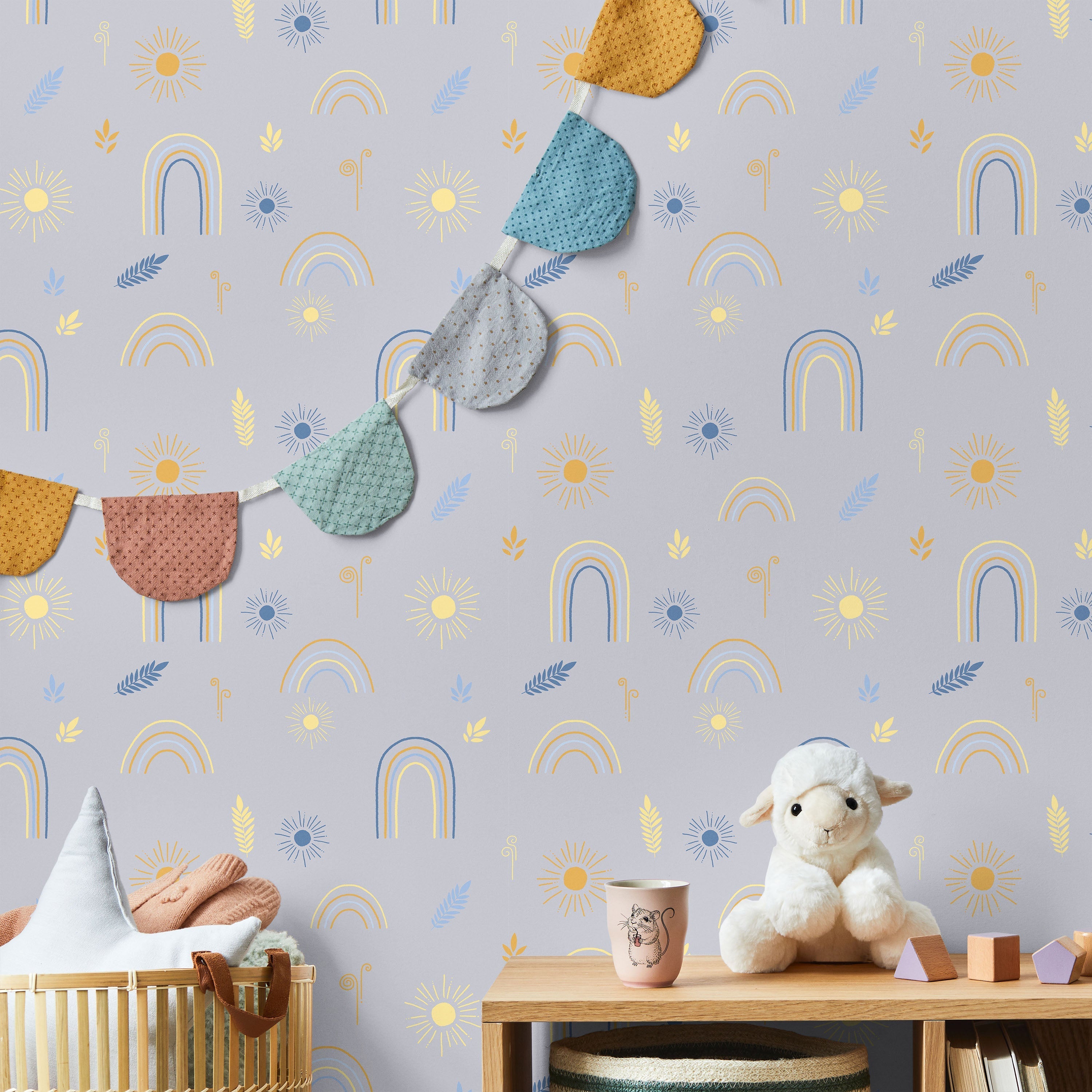 Child's Dreams Peel and Stick Wallpaper, Removable Wallpaper, Traditional Wallpaper - Soft Purple | DeccoPrint