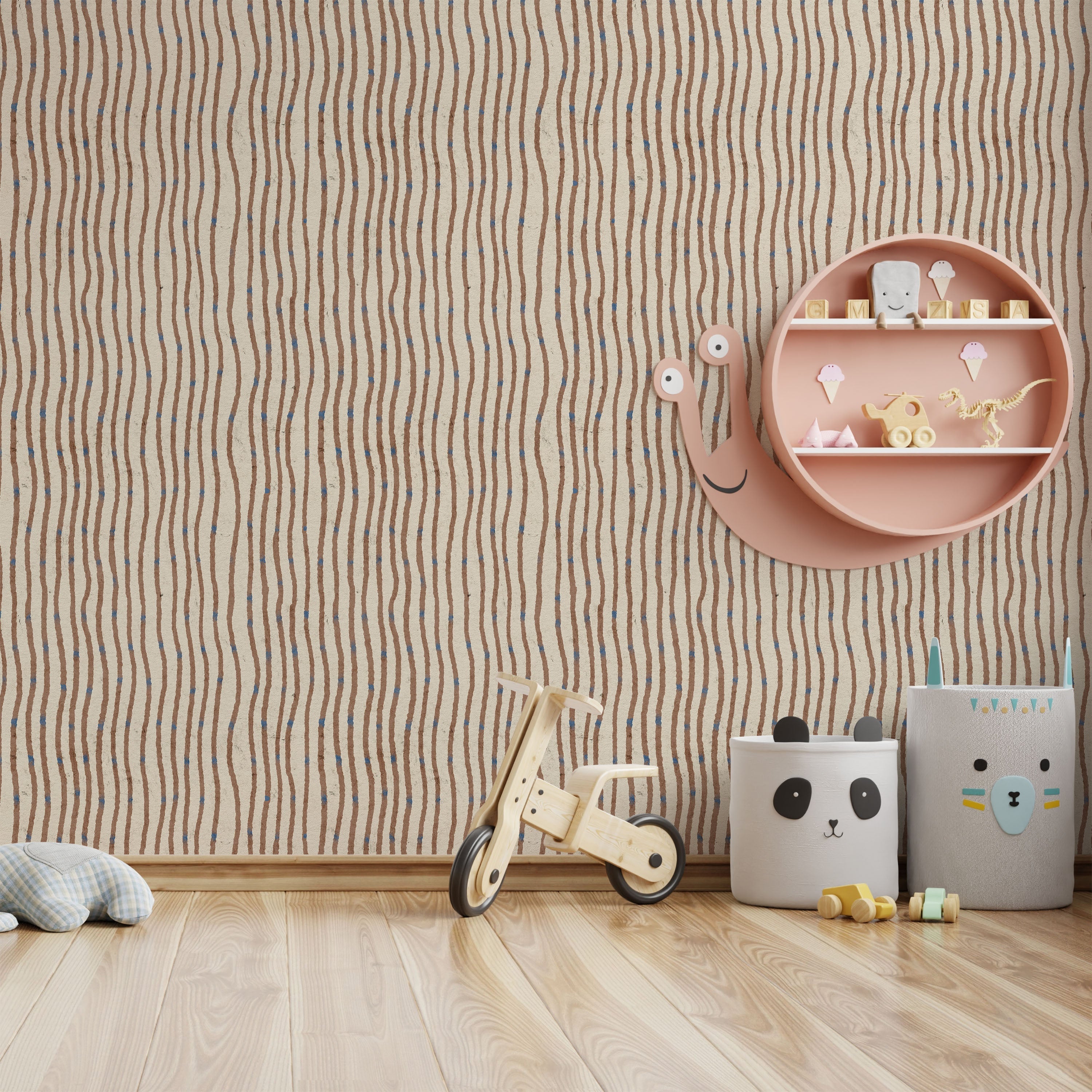 Furuya Korin x Edo Stream Peel and Stick Wallpaper, Removable Wallpaper, Traditional Wallpaper - Vintage Beige | DeccoPrint