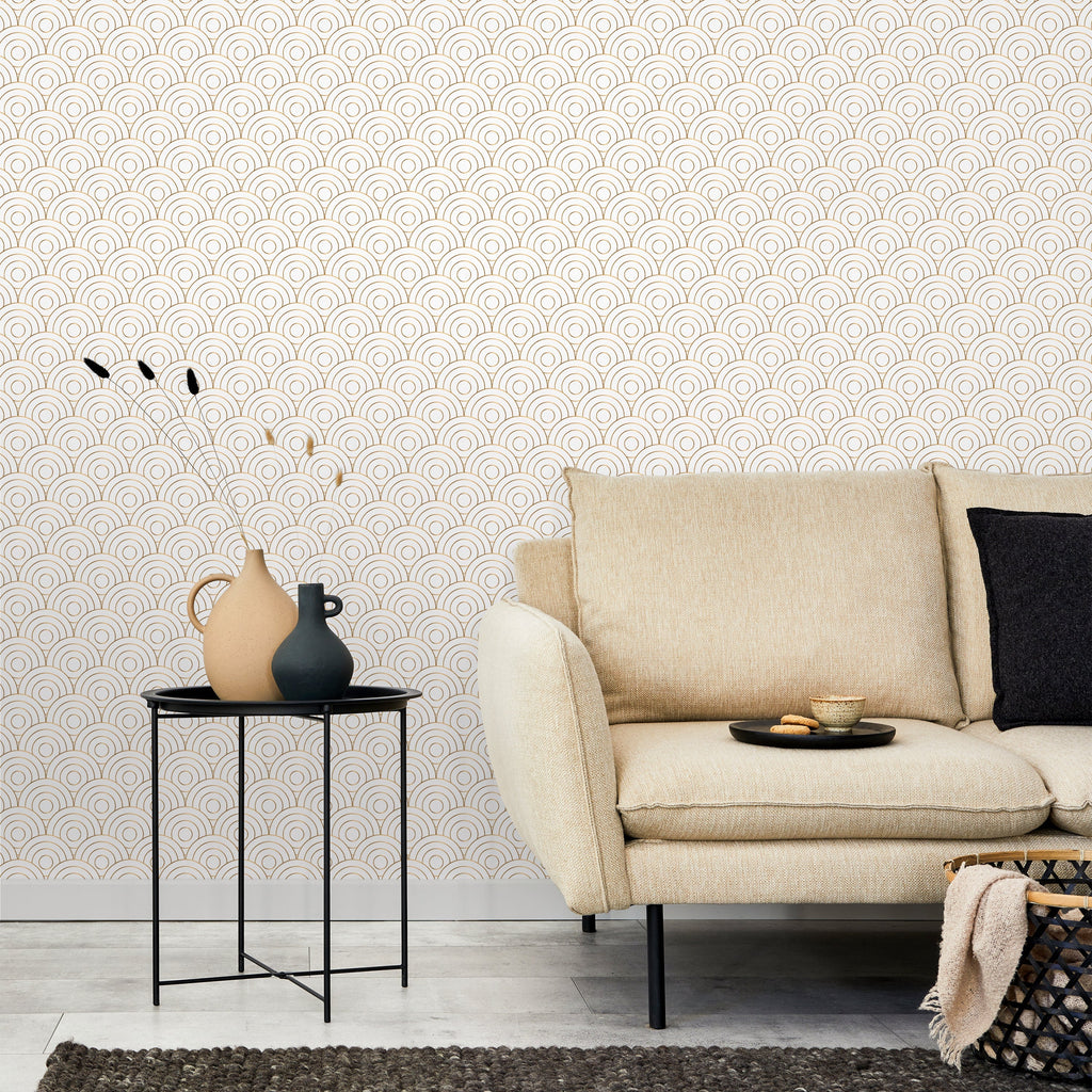 Deco Circles Peel and Stick Wallpaper, Removable Wallpaper, Traditional Wallpaper | DeccoPrint
