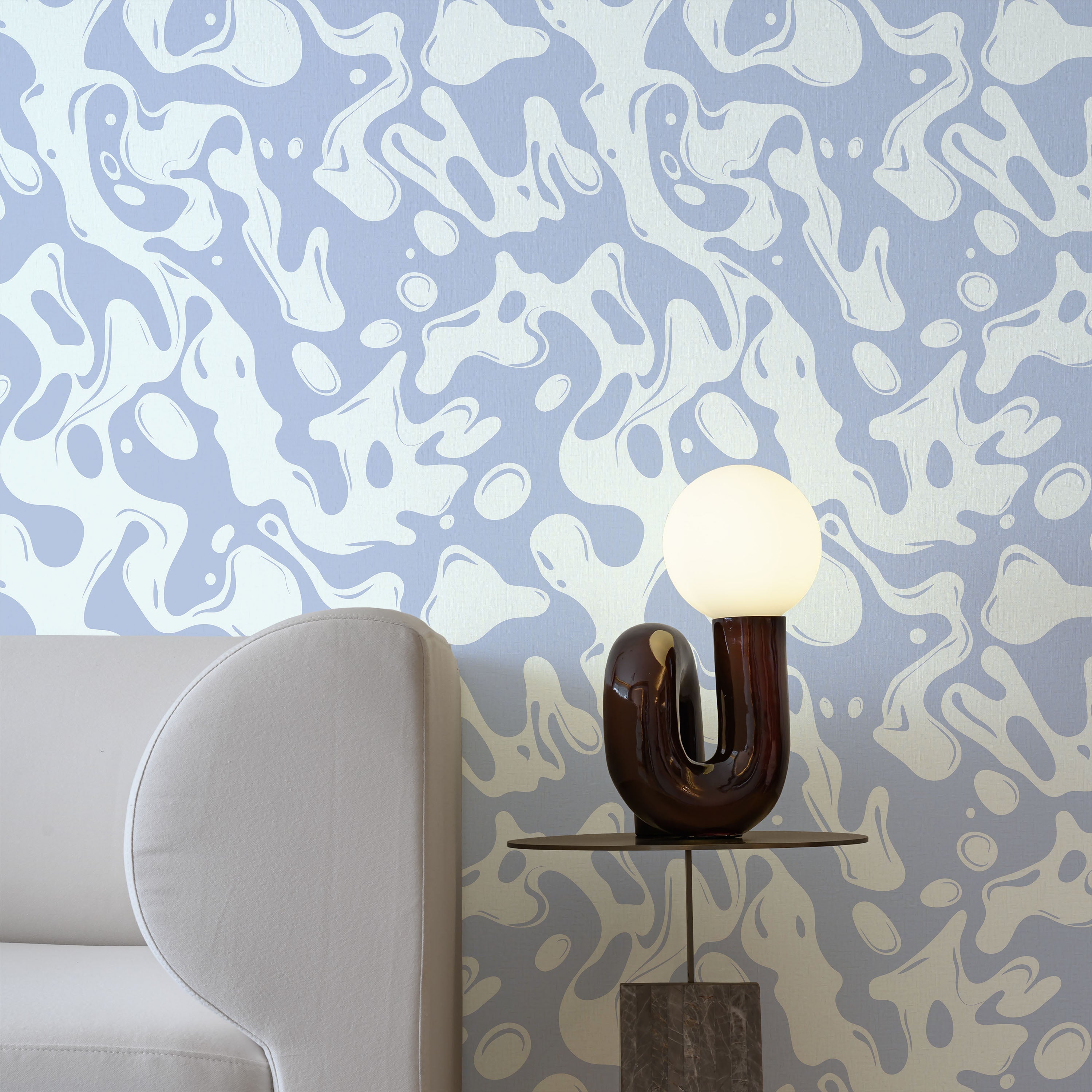Liquid Splash Peel and Stick Wallpaper, Removable Wallpaper, Traditional Wallpaper - Blue | DeccoPrint