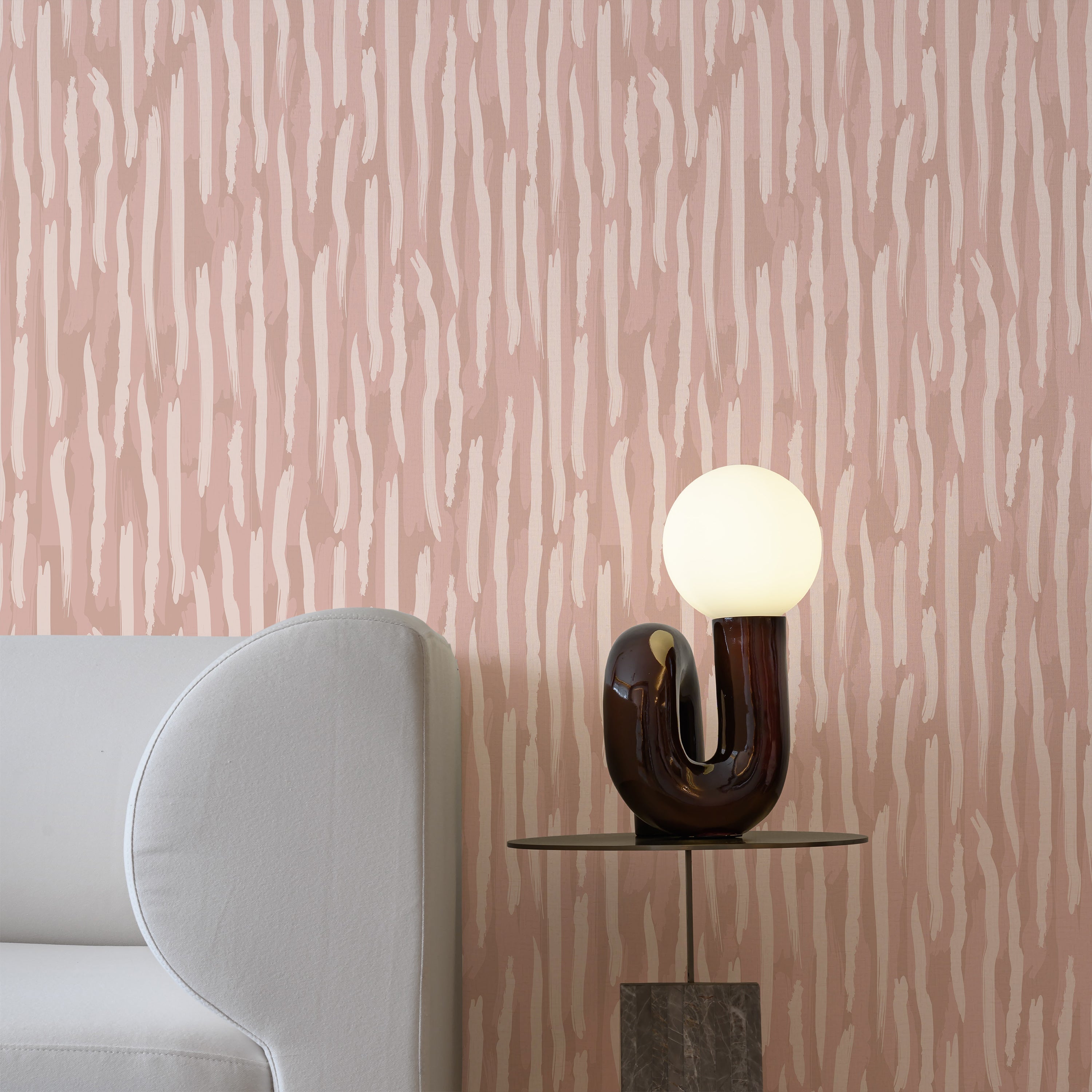 Brush Palette Peel and Stick Wallpaper, Removable Wallpaper, Traditional Wallpaper - Pink | DeccoPrint