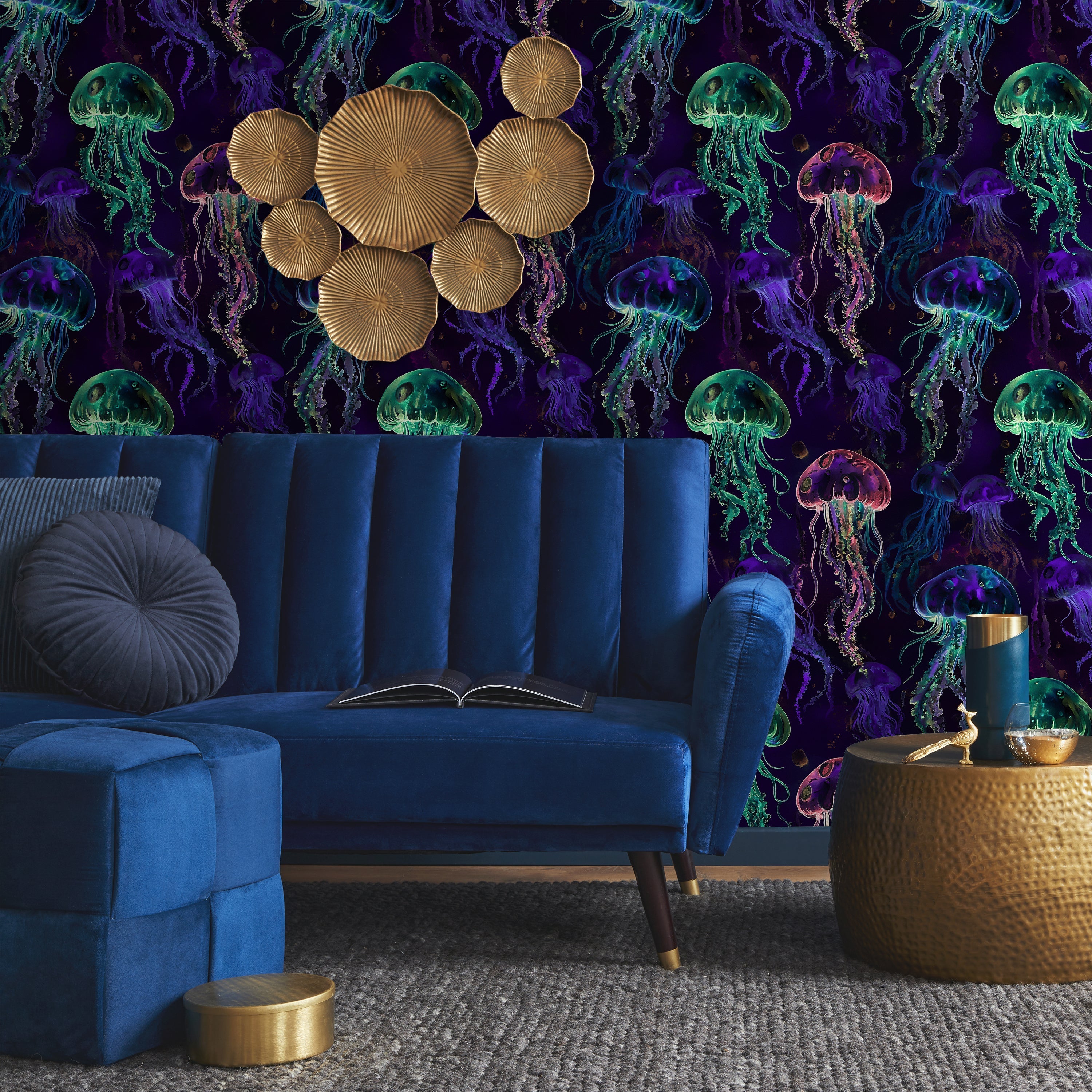 Magic Jellyfish Peel and Stick Wallpaper, Removable Wallpaper, Traditional Wallpaper | DeccoPrint