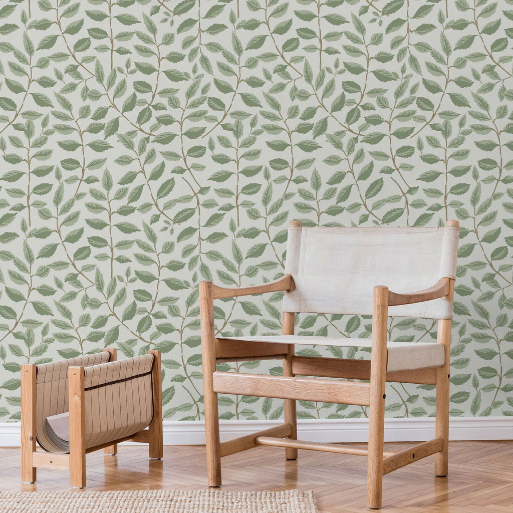 Leafy Oasis Peel and Stick Wallpaper, Removable Wallpaper, Traditional Wallpaper | DeccoPrint