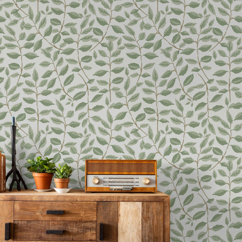 Leafy Oasis Peel and Stick Wallpaper, Removable Wallpaper, Traditional Wallpaper | DeccoPrint