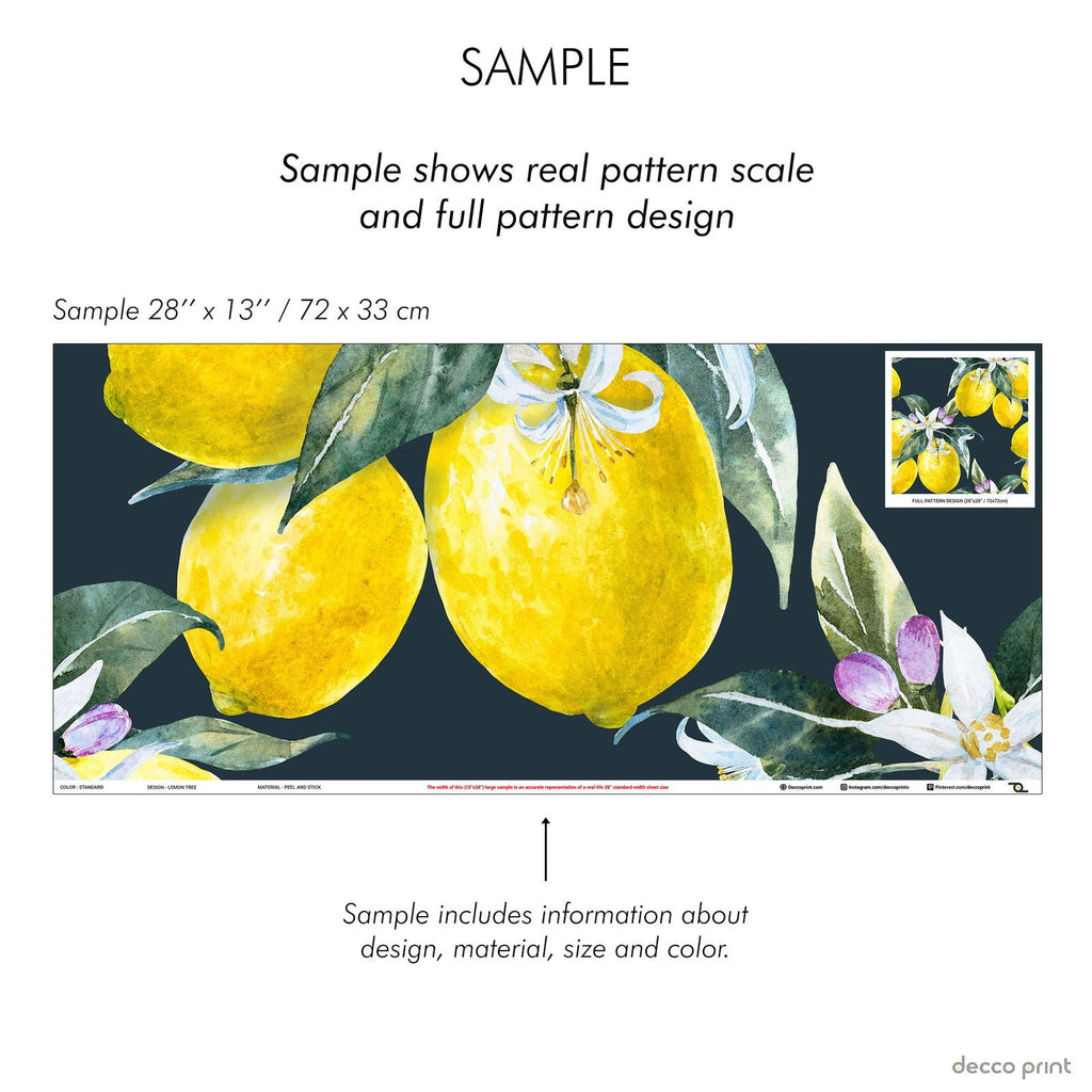 Lemon Tree Wallpaper - DeccoPrint