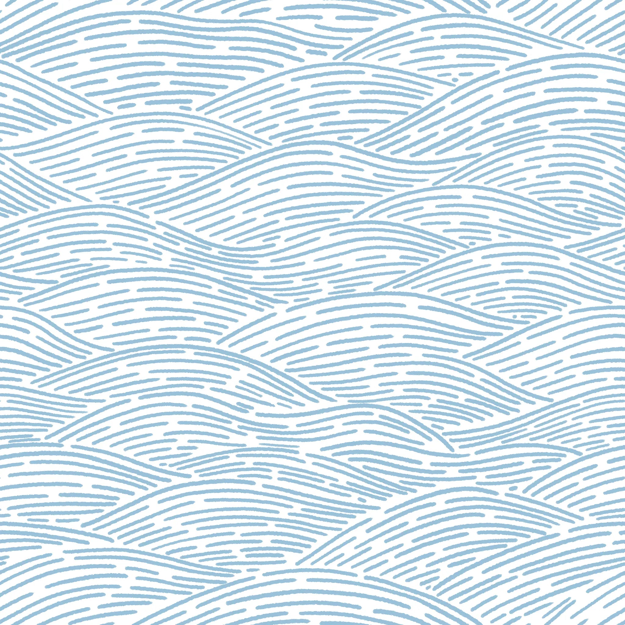 Pattern of wavy lines in blue on a white background