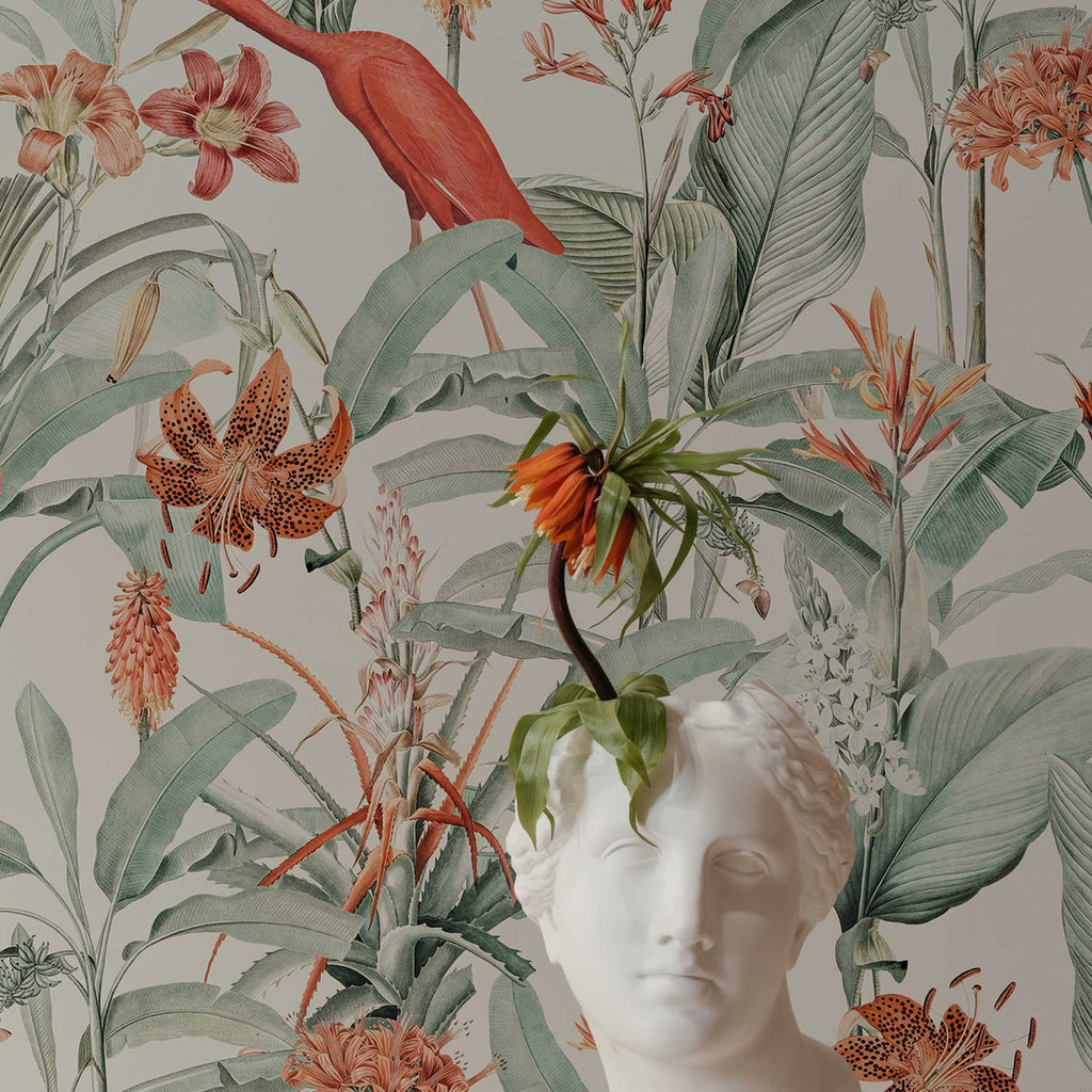 Lilies Wallpaper - White | DeccoPrint