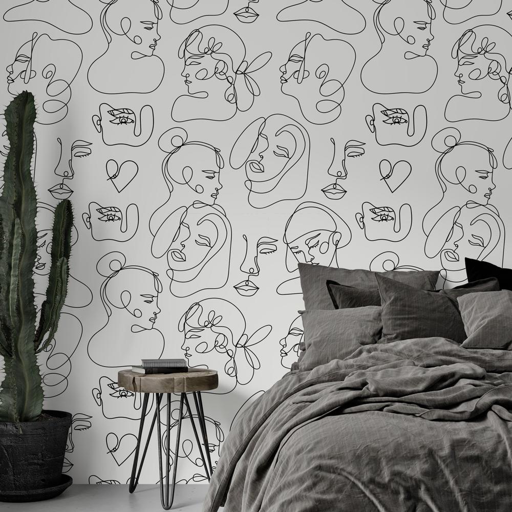 Line Elegance Peel and Stick Wallpaper, Removable Wallpaper, Traditional Wallpaper | DeccoPrint