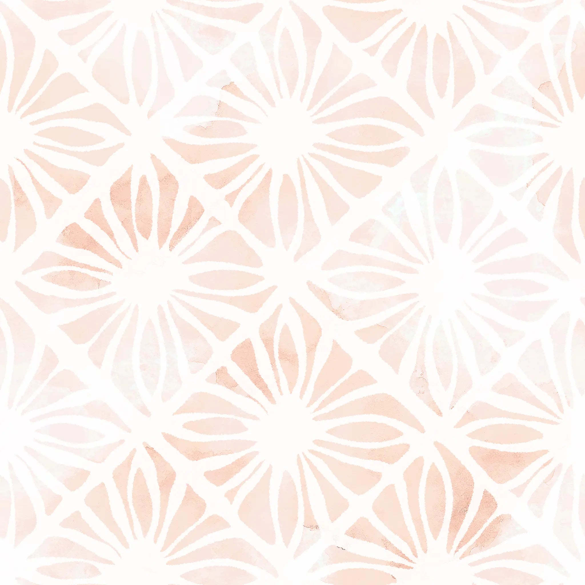 Patterned fabric with a geometric design on a white background