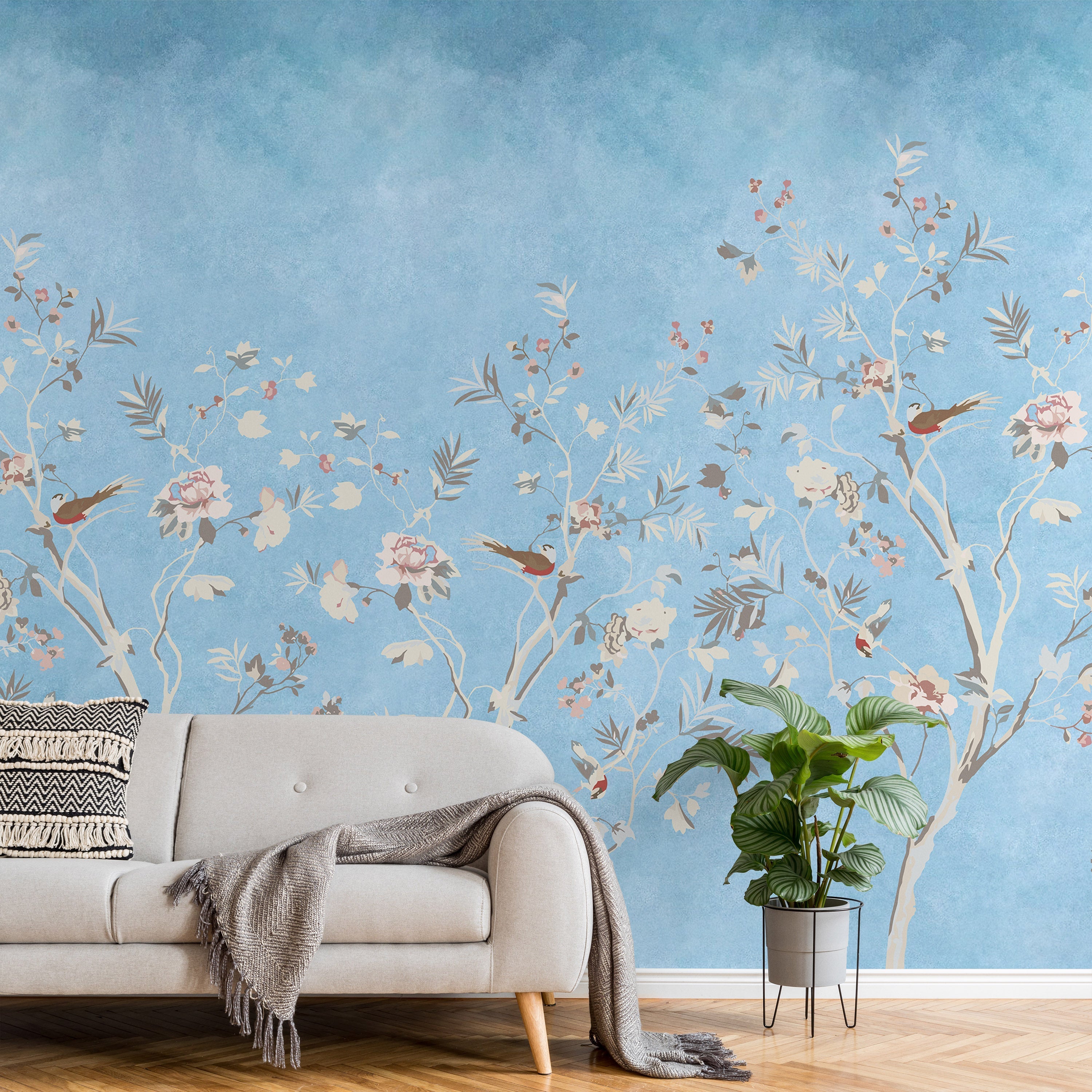 Spring Whisper Mural Peel and Stick Wallpaper, Removable Wallpaper, Traditional Wallpaper | DeccoPrint