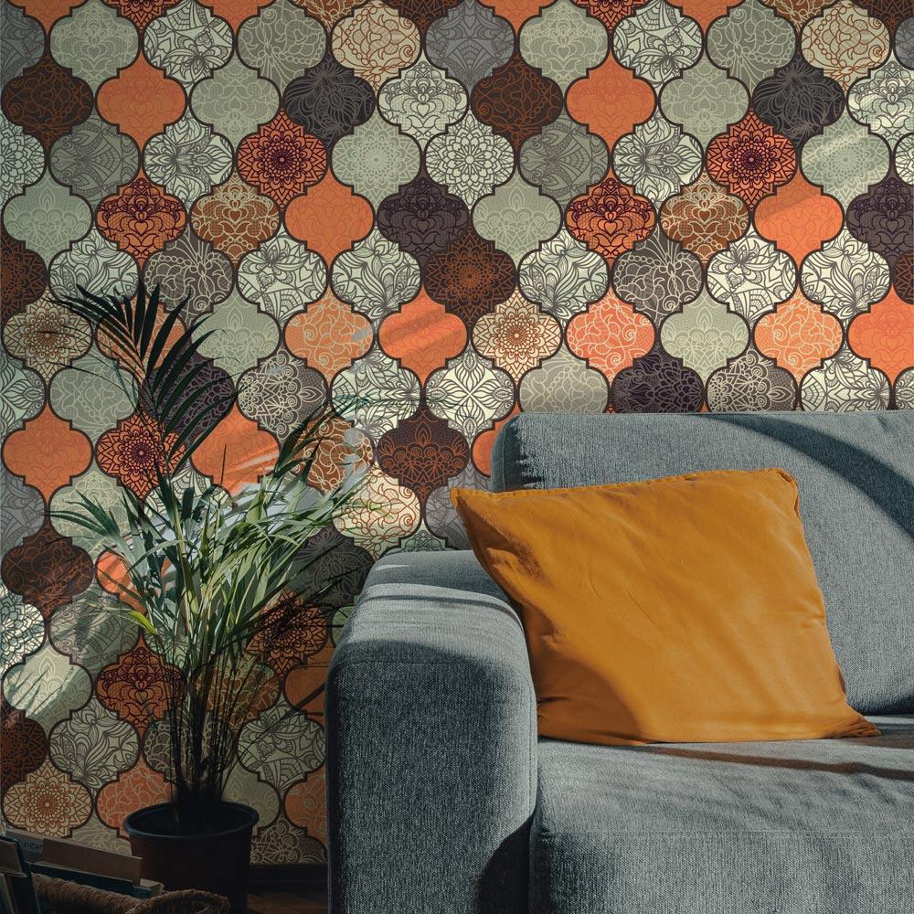 Mandala Flowers Peel and Stick Wallpaper, Removable Wallpaper, Traditional Wallpaper | DeccoPrint