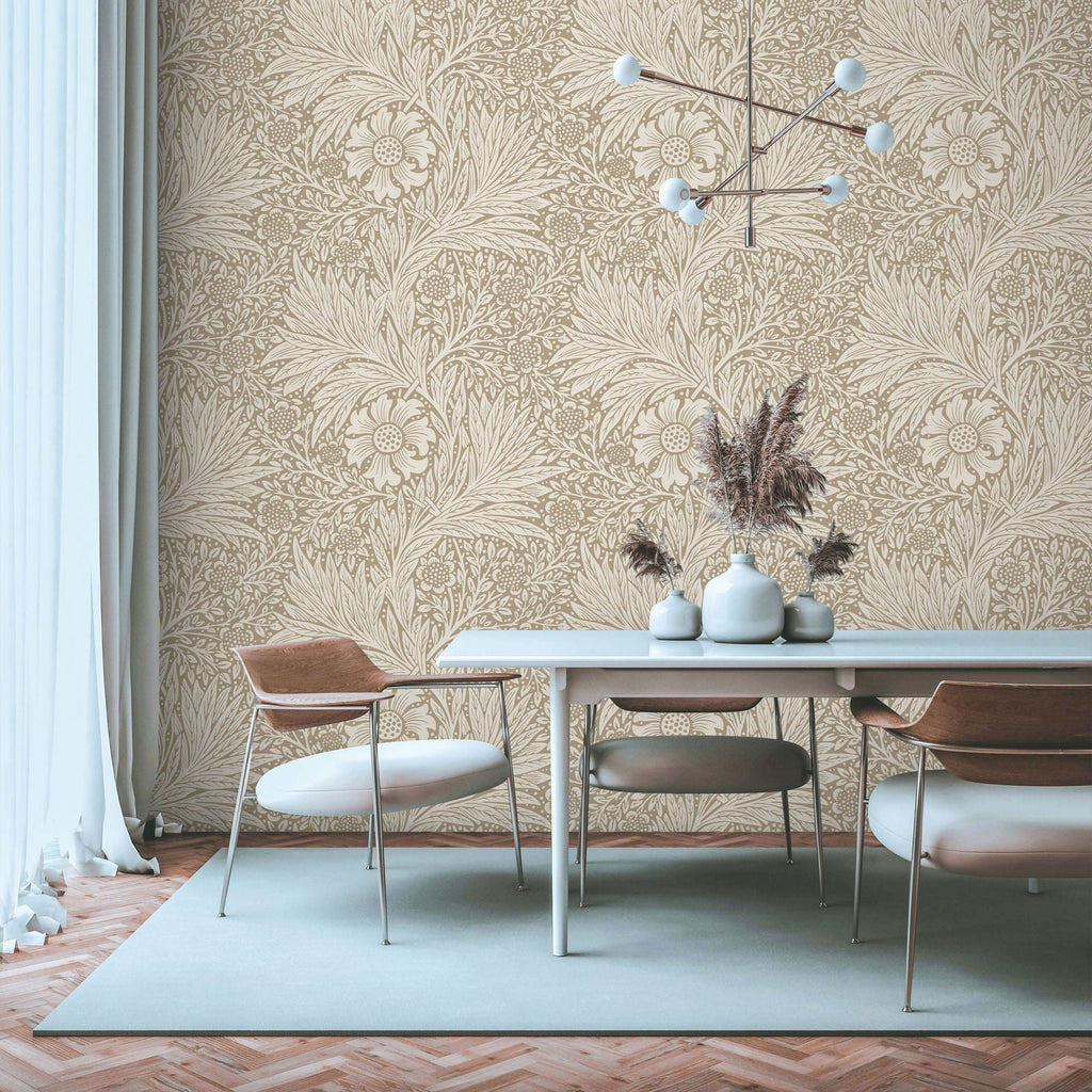 Marigold X William Morris Wallpaper - Brown - DeccoPrint