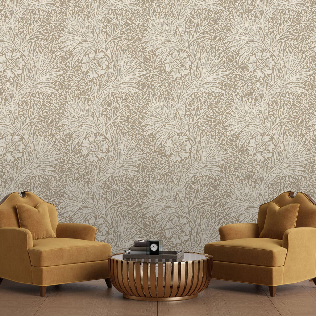 Marigold X William Morris Wallpaper - Brown - DeccoPrint