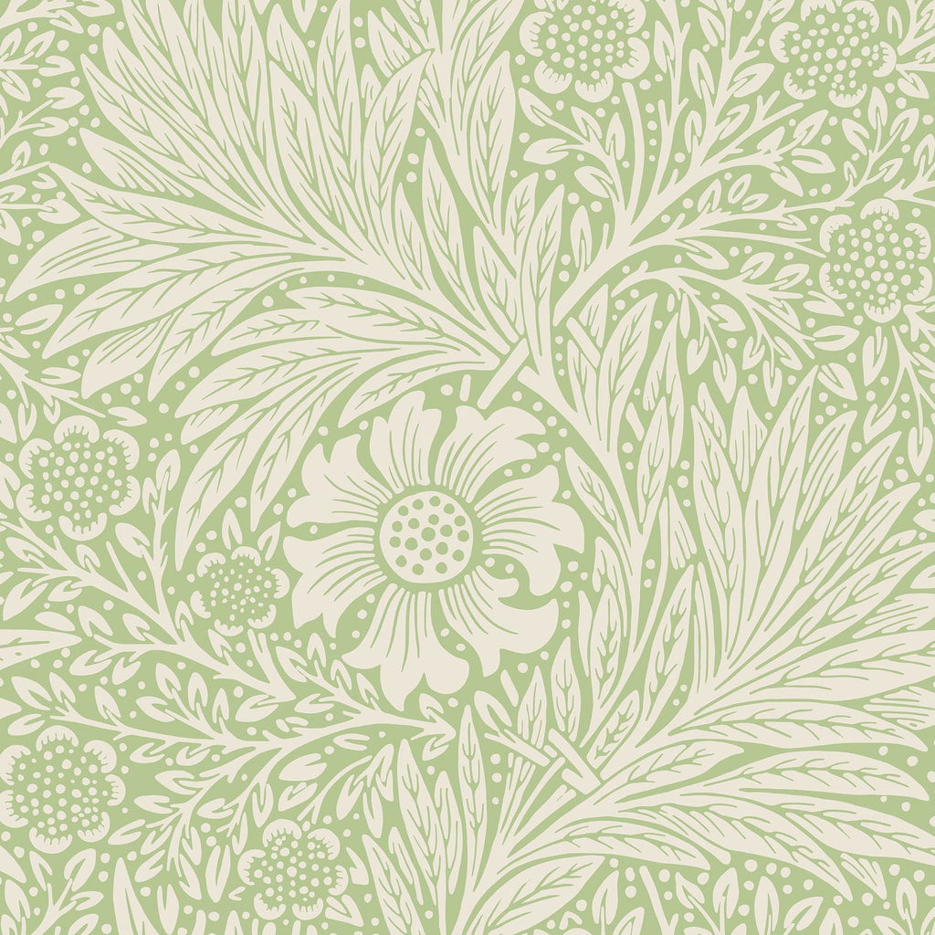 Marigold X William Morris Wallpaper - Green | DeccoPrint