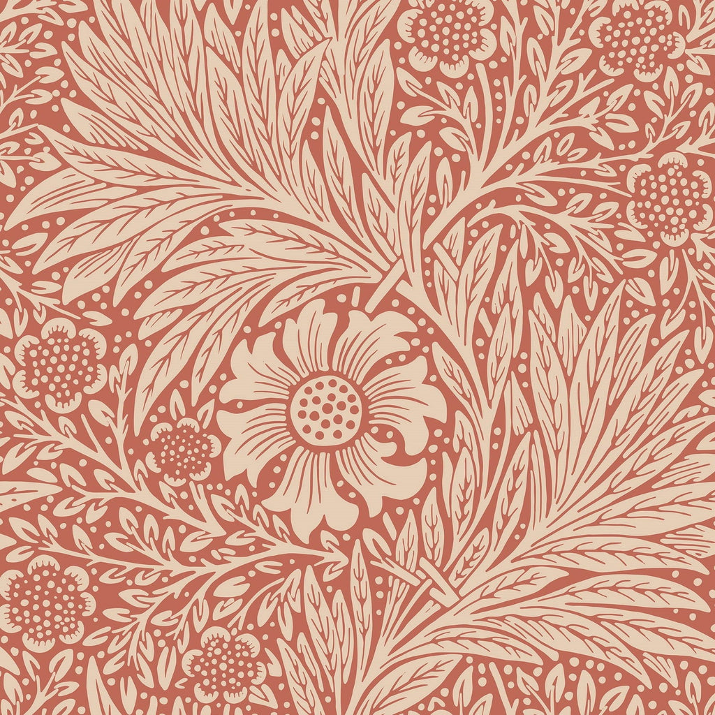 Marigold X William Morris Wallpaper - Red | DeccoPrint