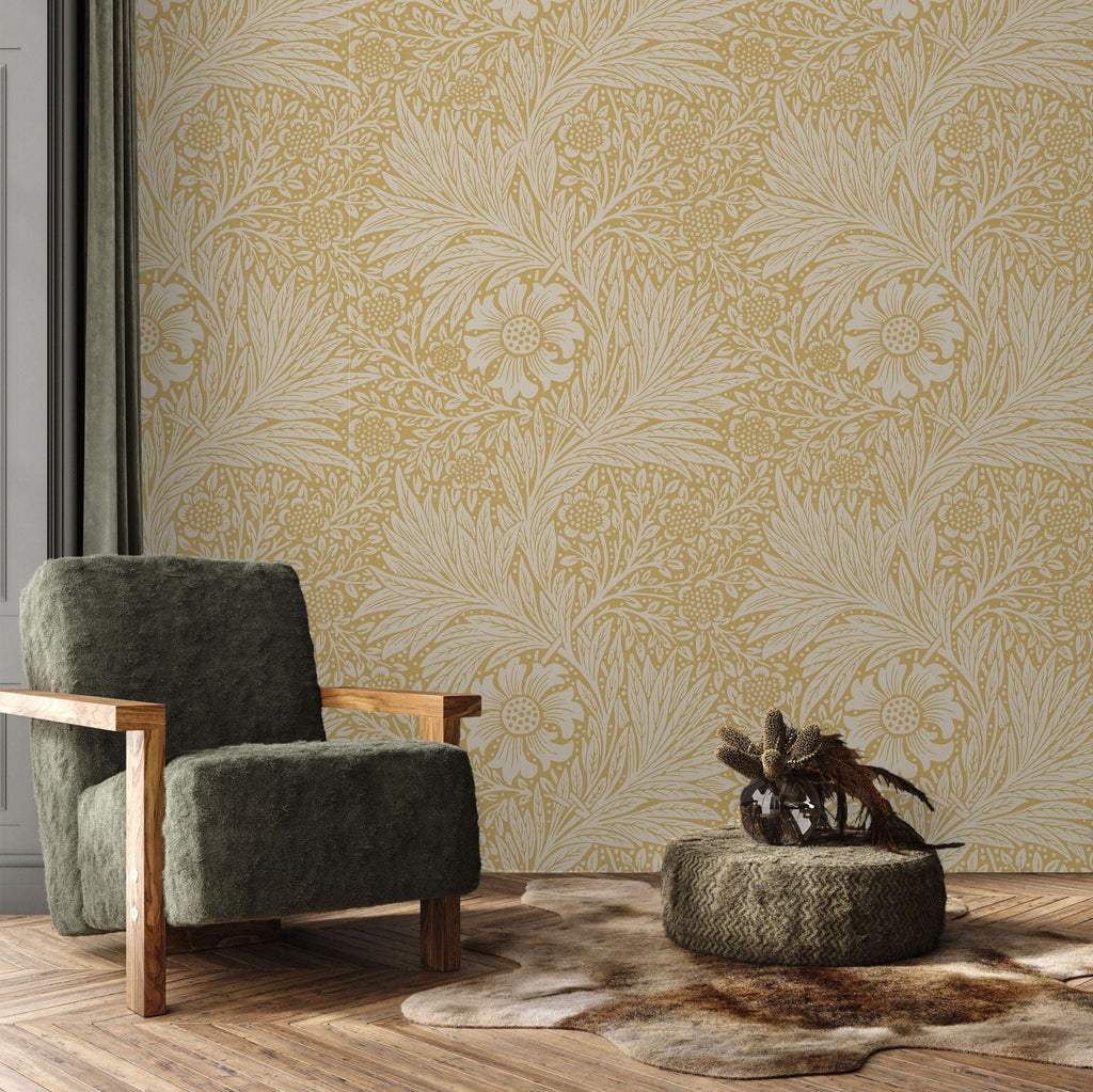 Marigold X William Morris Wallpaper - Yellow - DeccoPrint