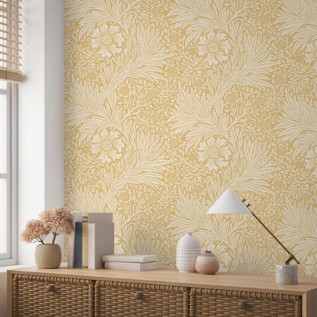 Marigold X William Morris Wallpaper - Yellow - DeccoPrint