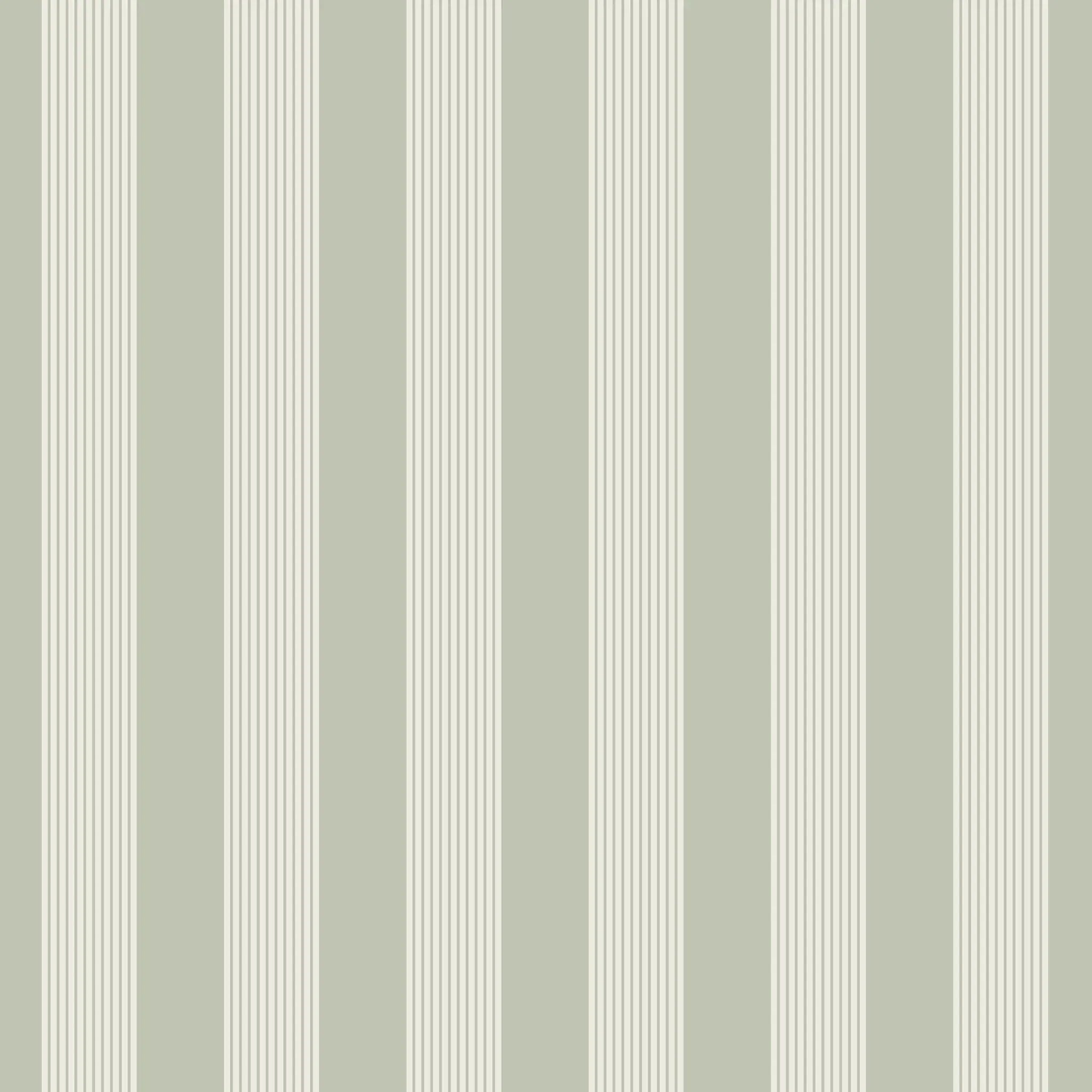 Pattern of white and sage green vertical stripes