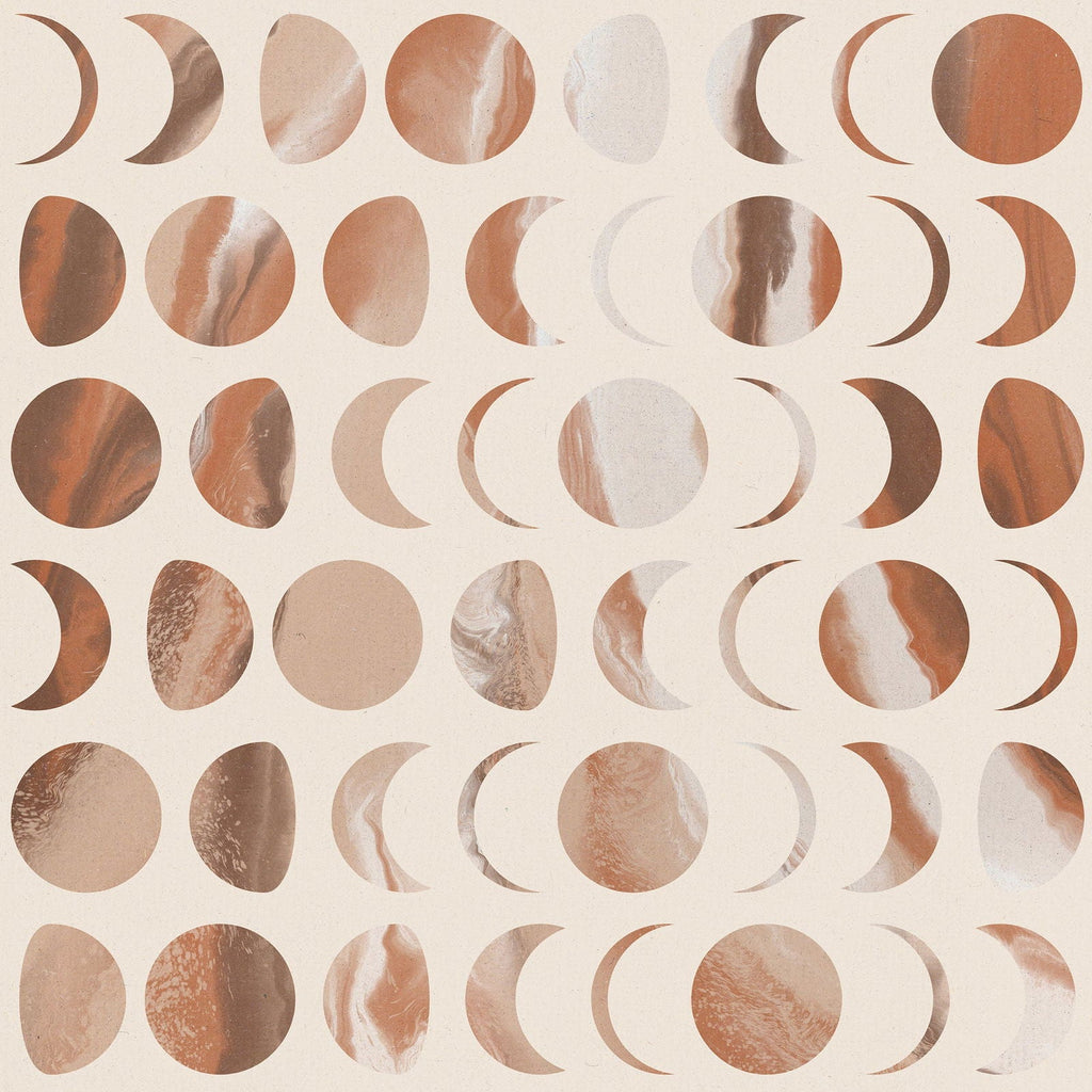 Moon Phases Wallpaper | DeccoPrint