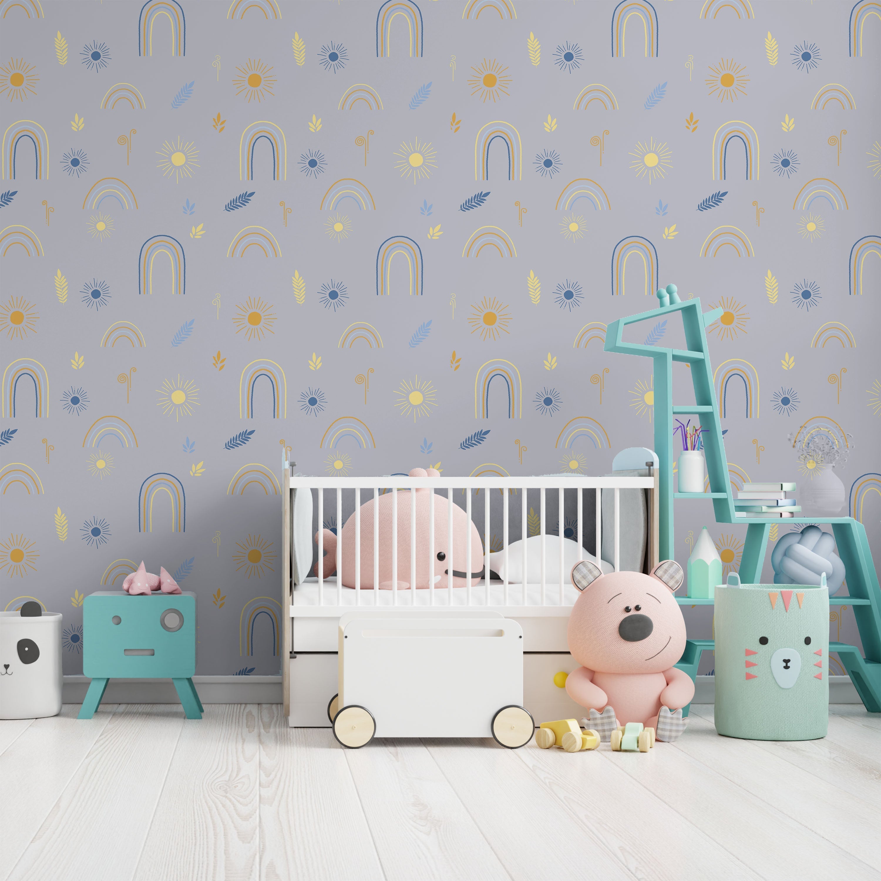 Child's Dreams Peel and Stick Wallpaper, Removable Wallpaper, Traditional Wallpaper - Soft Purple | DeccoPrint