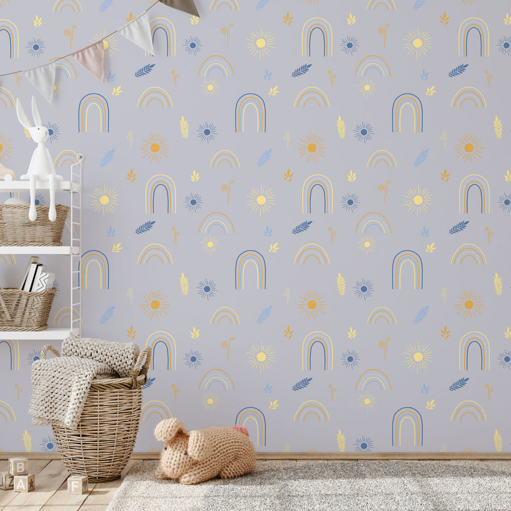 Child's Dreams Peel and Stick Wallpaper, Removable Wallpaper, Traditional Wallpaper - Soft Purple | DeccoPrint