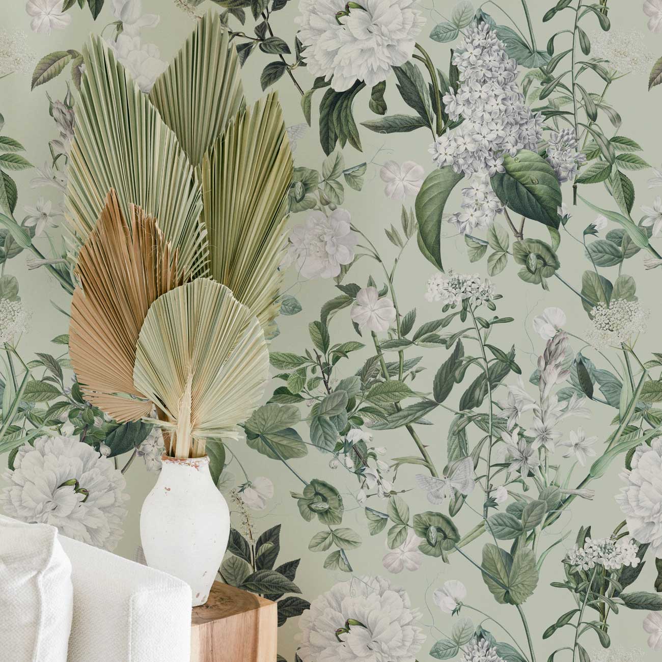Natural Blossom Peel and Stick Wallpaper, Removable Wallpaper, Traditional Wallpaper | DeccoPrint